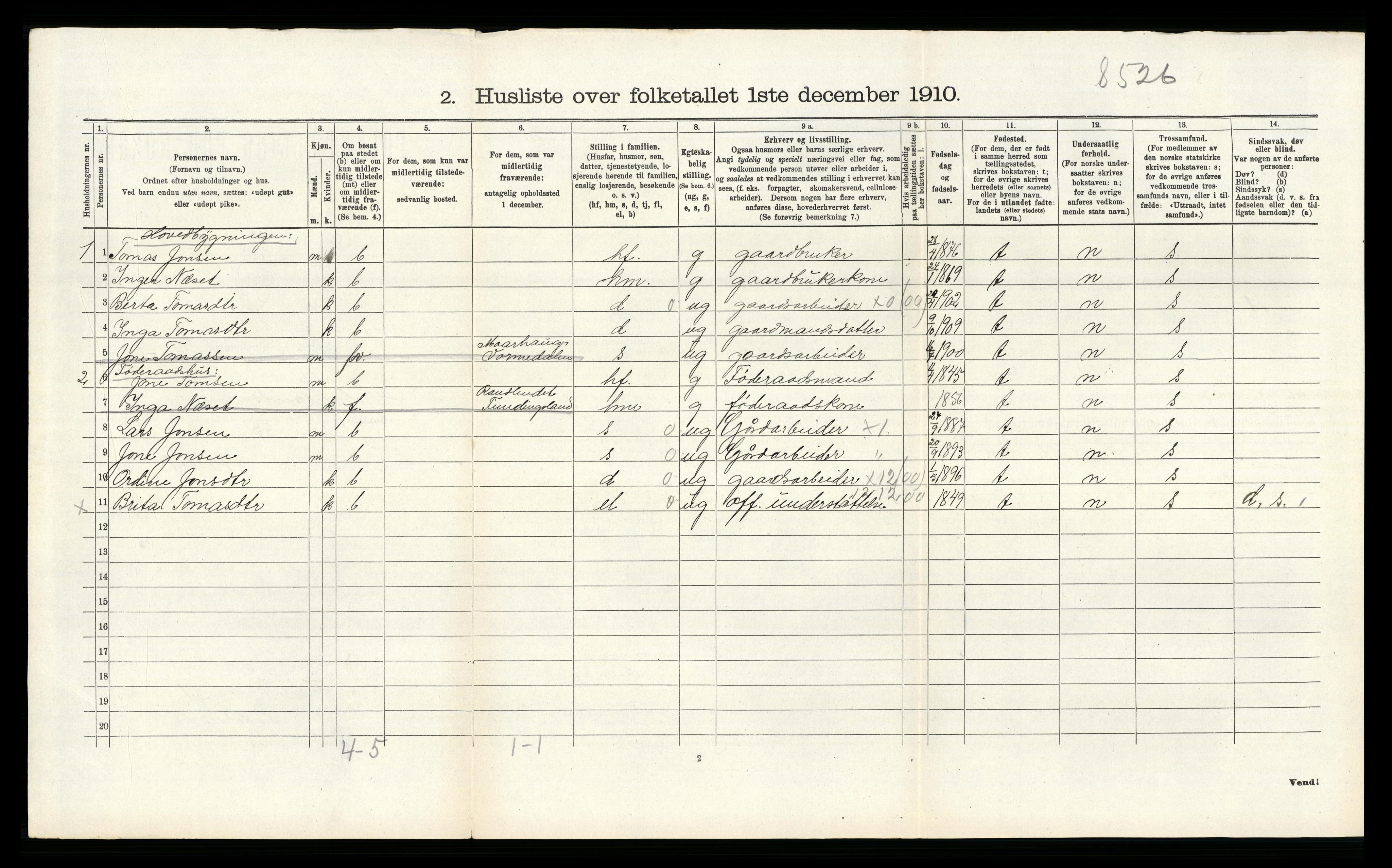 RA, Folketelling 1910 for 1133 Hjelmeland herred, 1910, s. 351