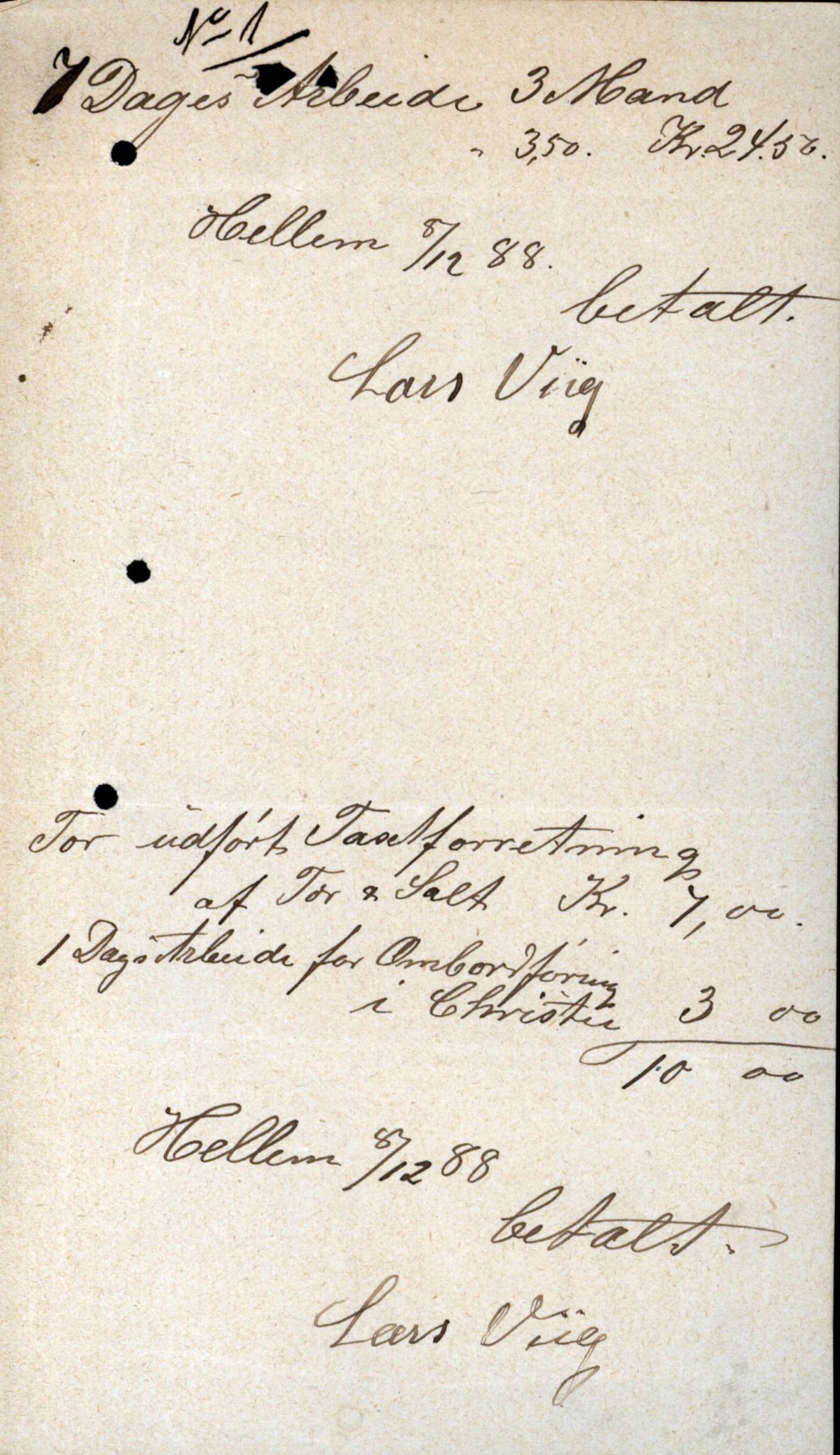 Pa 63 - Østlandske skibsassuranceforening, VEMU/A-1079/G/Ga/L0022/0004: Havaridokumenter / Try, Tre Brødre, Vidar, Elisa, Dagny, 1888, s. 51