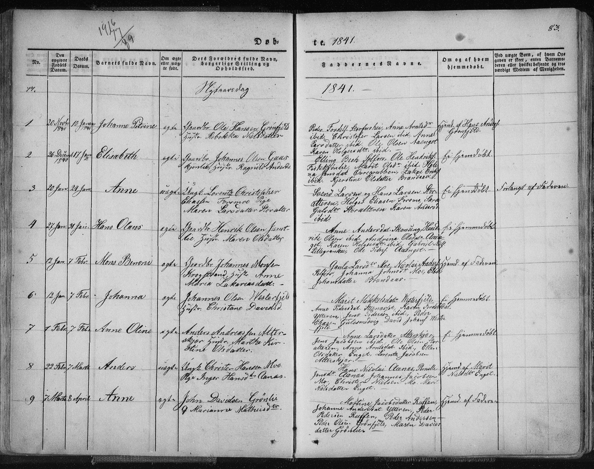 Ministerialprotokoller, klokkerbøker og fødselsregistre - Nordland, AV/SAT-A-1459/827/L0390: Ministerialbok nr. 827A02, 1826-1841, s. 83