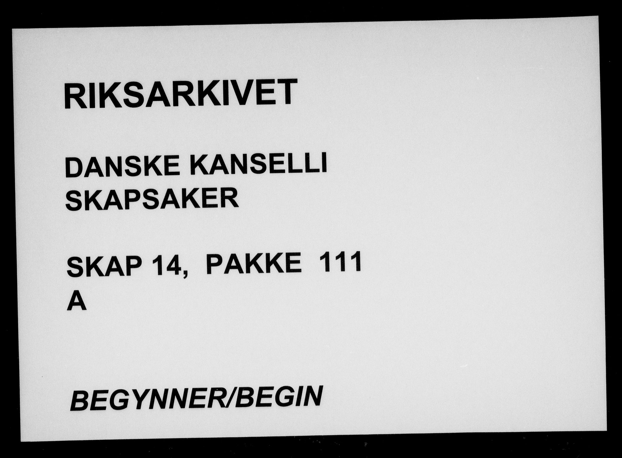 Danske Kanselli, Skapsaker, AV/RA-EA-4061/F/L0058: Skap 14, pakke 104-111A, 1604-1720, s. 274