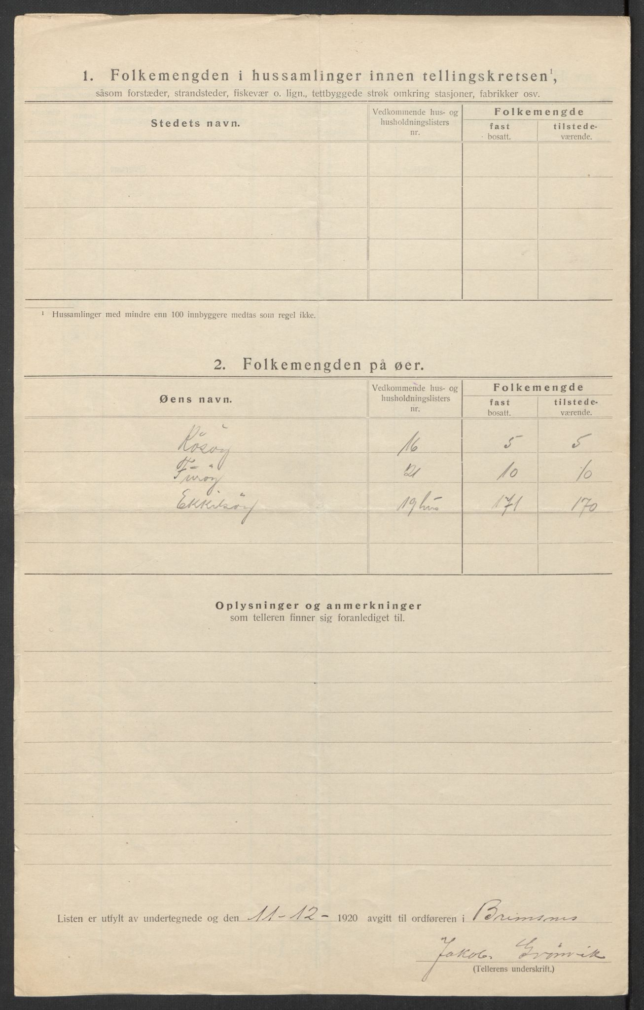 SAT, Folketelling 1920 for 1554 Bremsnes herred, 1920, s. 23