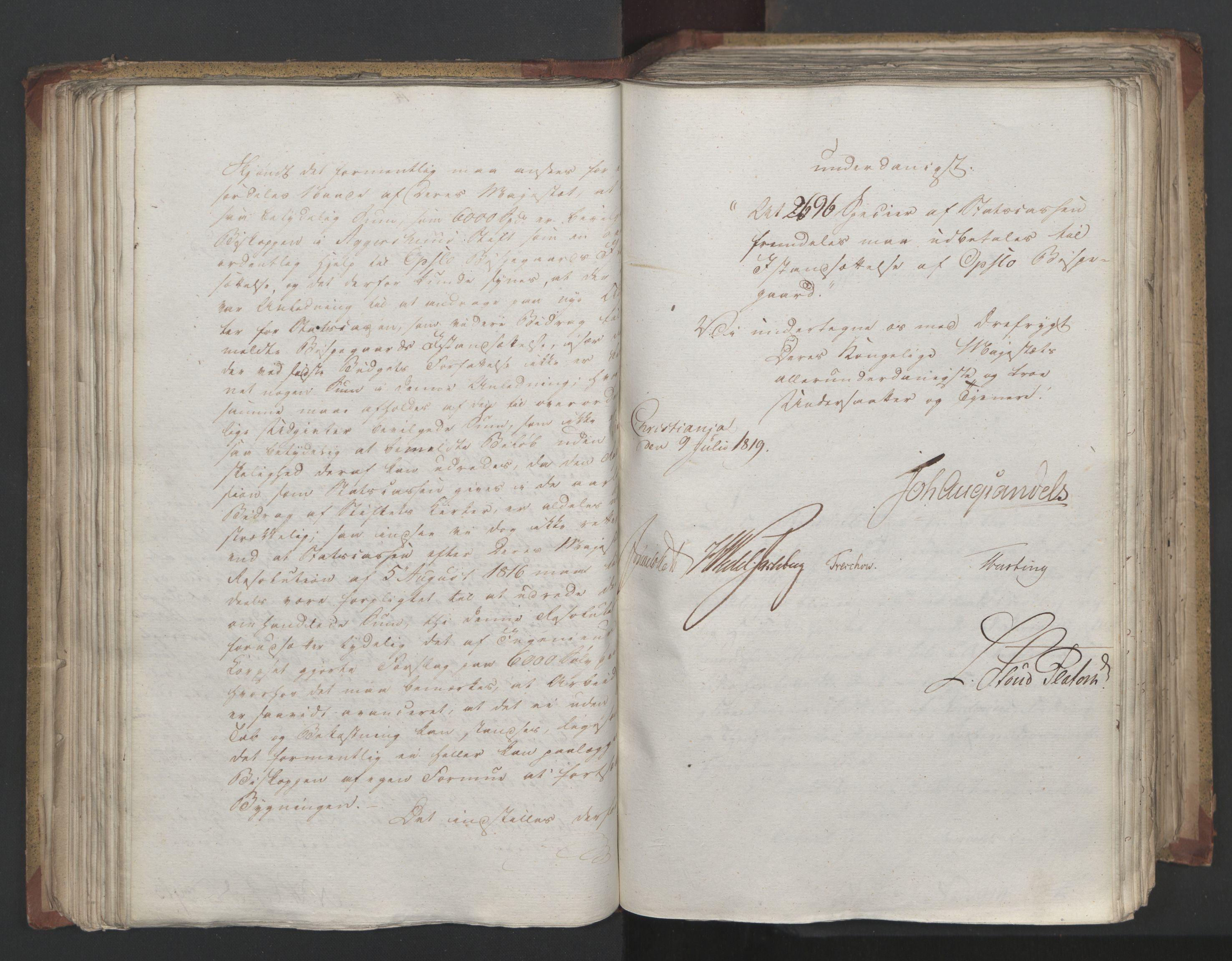 Statsrådsavdelingen i Stockholm, AV/RA-S-1003/D/Da/L0019: Regjeringsinnstillinger nr. 3856-4052, 1819, s. 131