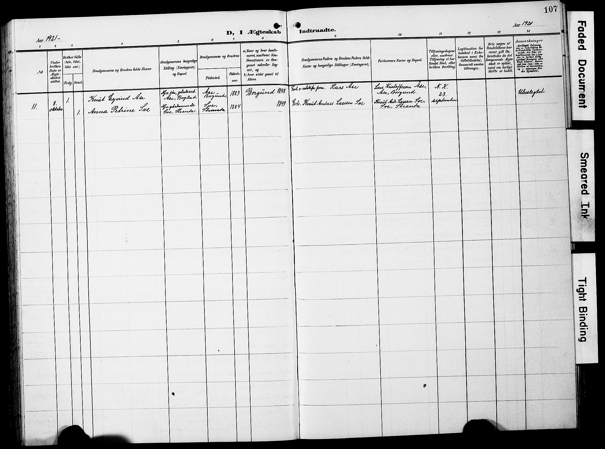 Ministerialprotokoller, klokkerbøker og fødselsregistre - Møre og Romsdal, SAT/A-1454/520/L0293: Klokkerbok nr. 520C05, 1902-1923, s. 107