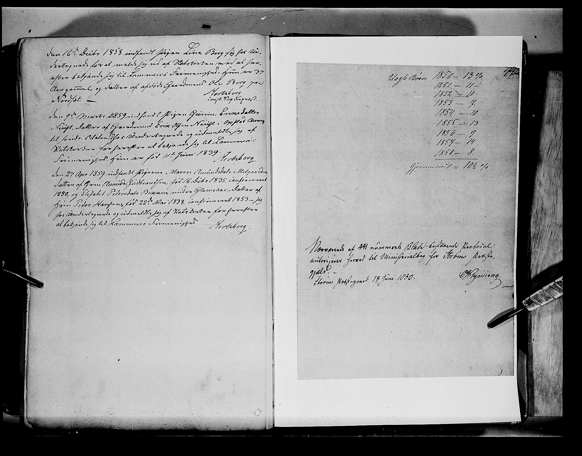 Sør-Odal prestekontor, AV/SAH-PREST-030/H/Ha/Haa/L0001: Ministerialbok nr. 1, 1849-1859, s. 442
