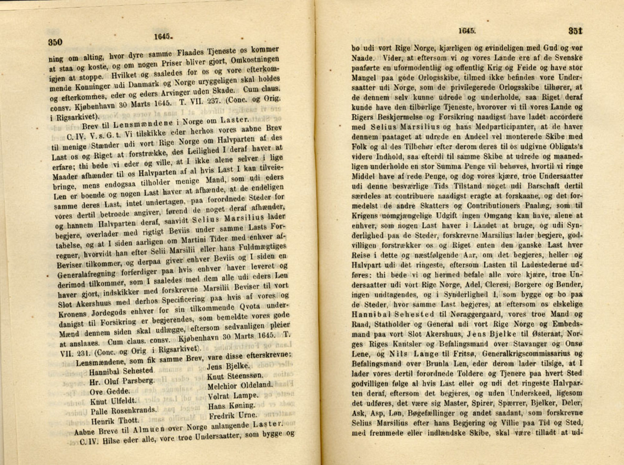 Publikasjoner utgitt av Det Norske Historiske Kildeskriftfond, PUBL/-/-/-: Norske Rigs-Registranter, bind 8, 1641-1648, s. 350-351