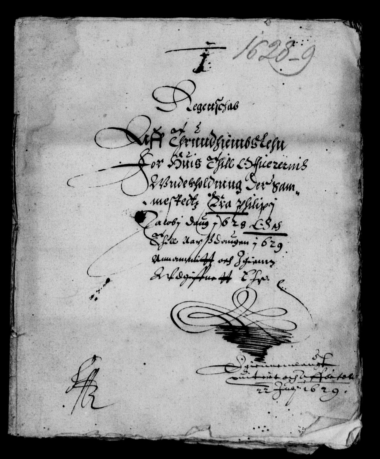 Rentekammeret inntil 1814, Reviderte regnskaper, Lensregnskaper, RA/EA-5023/R/Rb/Rbw/L0039: Trondheim len, 1627-1629