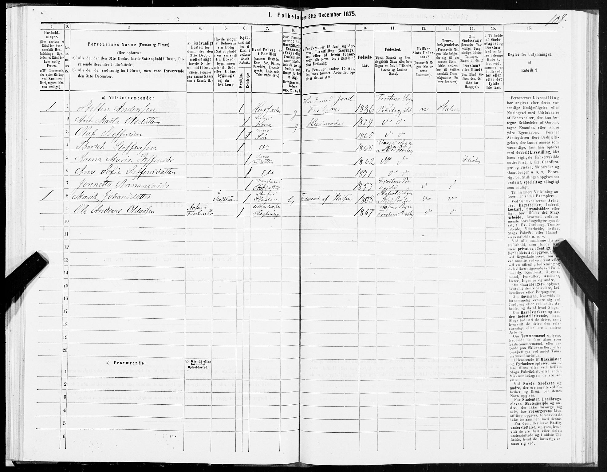 SAT, Folketelling 1875 for 1714P Nedre Stjørdal prestegjeld, 1875, s. 4108