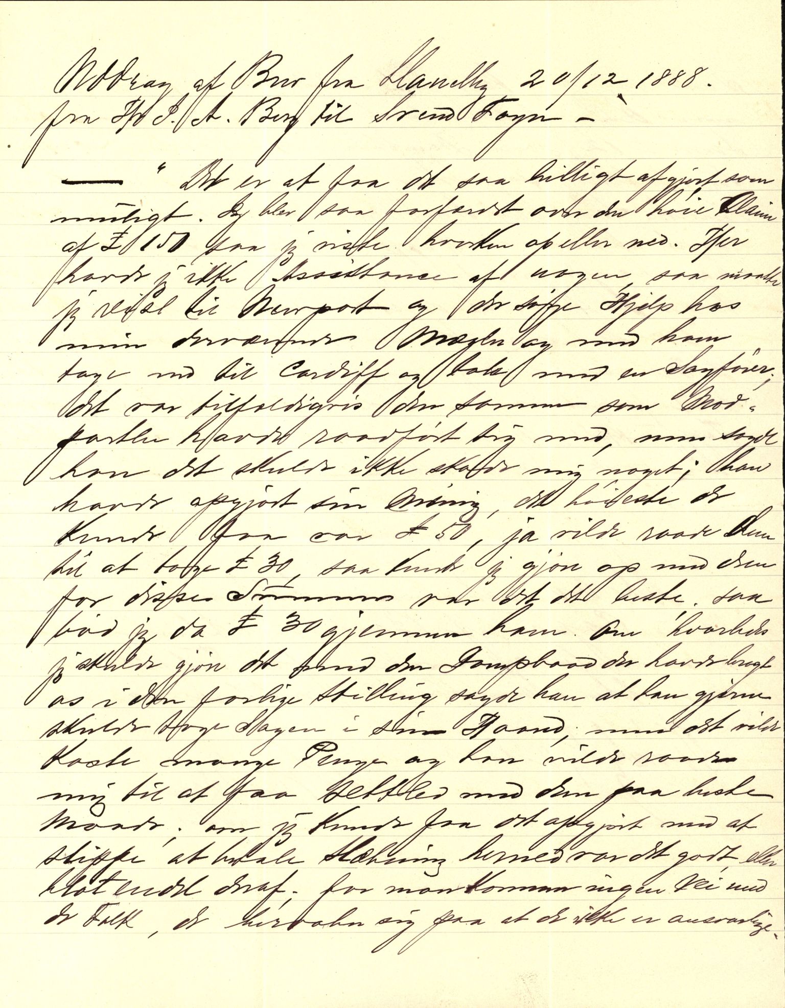 Pa 63 - Østlandske skibsassuranceforening, VEMU/A-1079/G/Ga/L0022/0009: Havaridokumenter / Svend Føyn, Sylvia, Særimner, Magna av Fredrikstad, 1888, s. 2