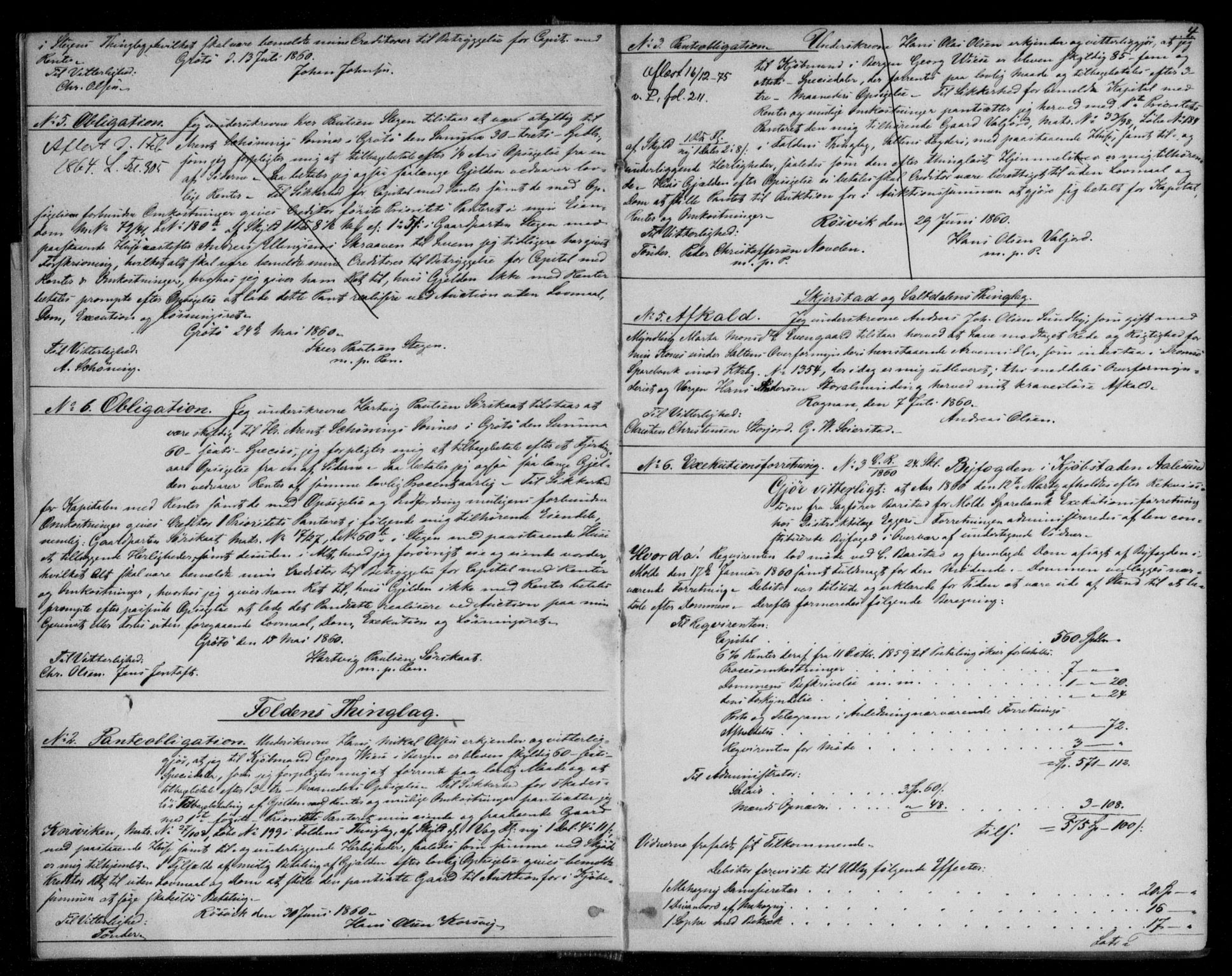 Salten sorenskriveri, SAT/A-4578/1/2/2C/L0011: Pantebok nr. L, 1860-1864, s. 4