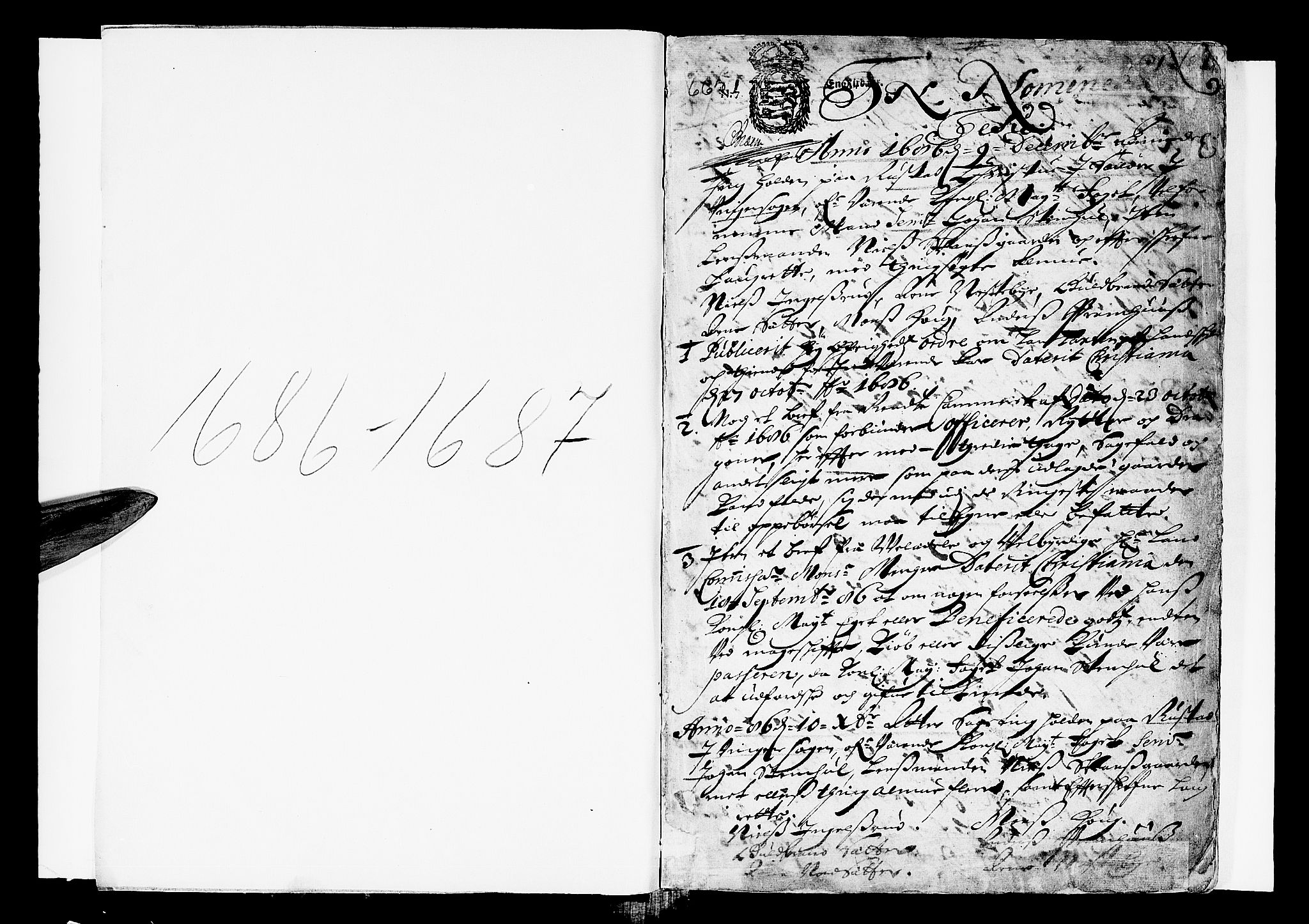 Solør og Østerdalen sorenskriveri, SAH/TING-024/G/Gb/L0026: Tingbok, 1686-1687, s. 0b-1a