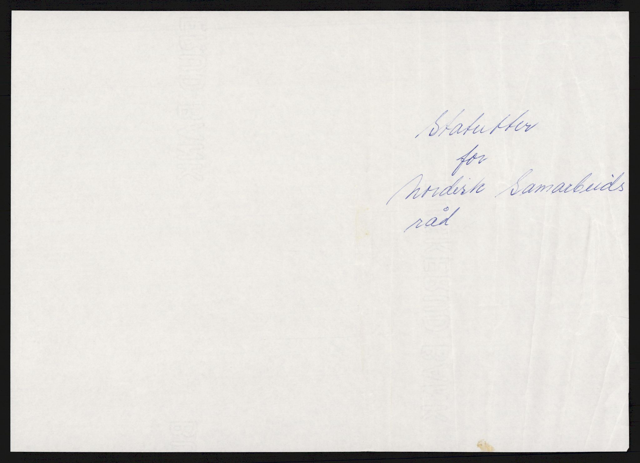 Justisdepartementet, Nordisk samarbeidsråd for kriminologi, AV/RA-S-1164/D/Da/L0001: A Rådets virksomhet, 1961-1974, s. 237