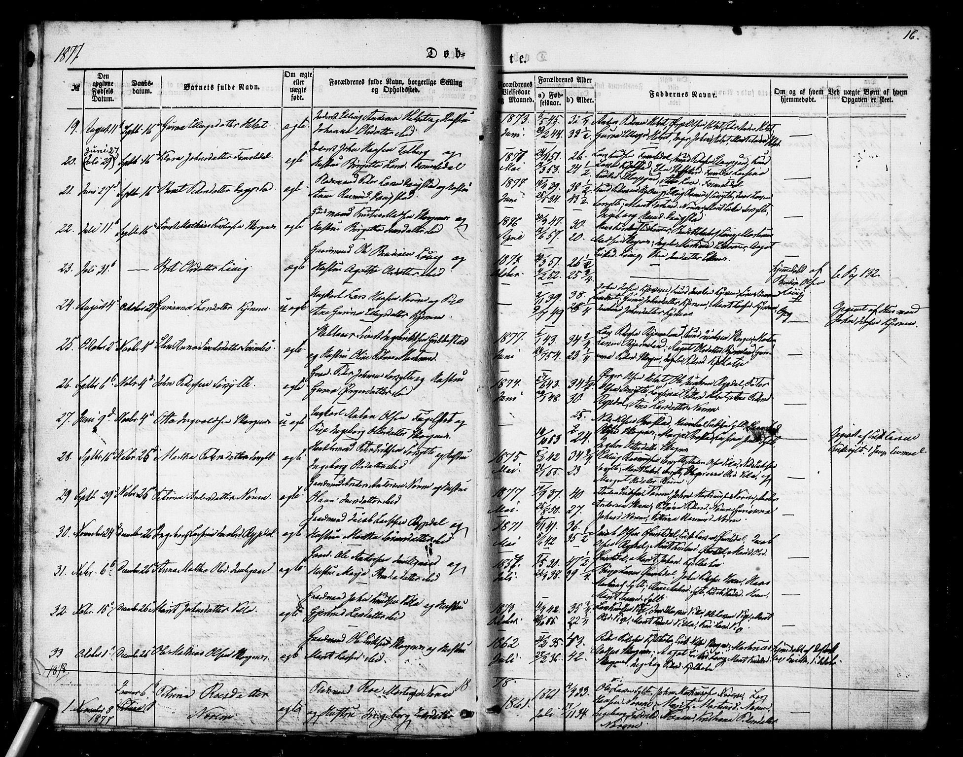Ministerialprotokoller, klokkerbøker og fødselsregistre - Møre og Romsdal, AV/SAT-A-1454/541/L0545: Ministerialbok nr. 541A02, 1872-1886, s. 16