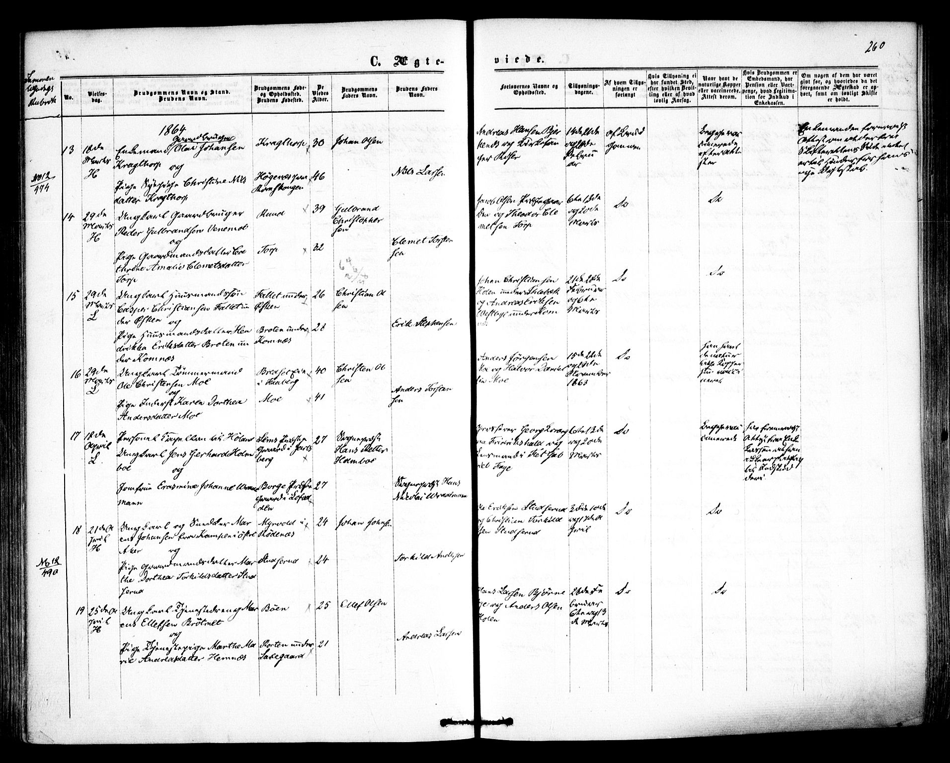 Høland prestekontor Kirkebøker, SAO/A-10346a/F/Fa/L0011: Ministerialbok nr. I 11, 1862-1869, s. 260