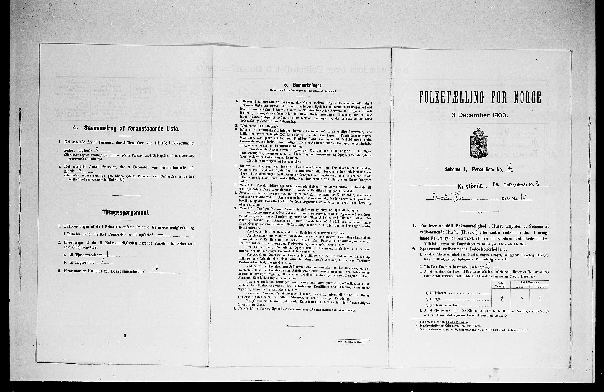 SAO, Folketelling 1900 for 0301 Kristiania kjøpstad, 1900, s. 11023