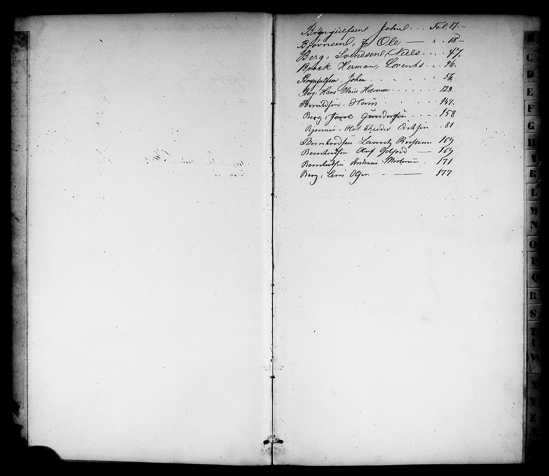 Langesund innrulleringskontor, SAKO/A-831/F/Fc/L0001: Hovedrulle, 1860-1868, s. 4