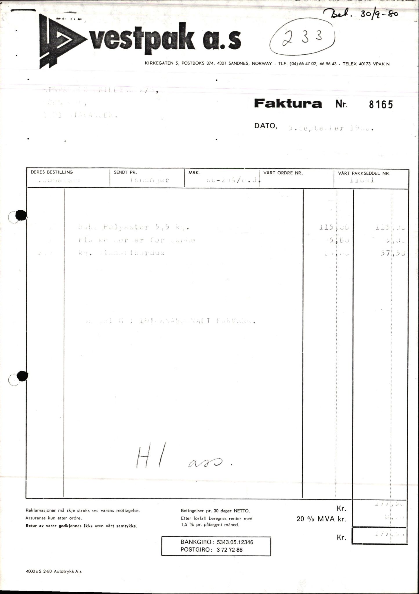 Pa 1503 - Stavanger Drilling AS, AV/SAST-A-101906/2/E/Ec/Eca/L0013: Sak og korrespondanse, 1980-1982