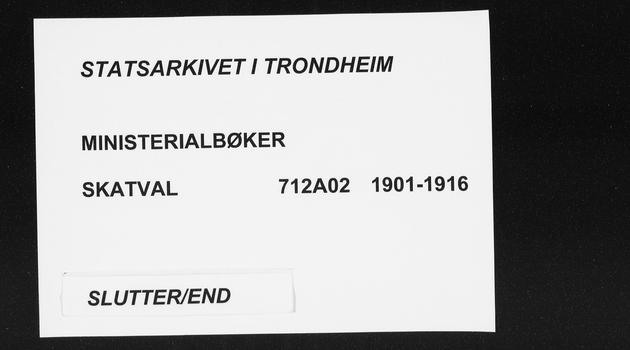 Ministerialprotokoller, klokkerbøker og fødselsregistre - Nord-Trøndelag, SAT/A-1458/712/L0101: Ministerialbok nr. 712A02, 1901-1916