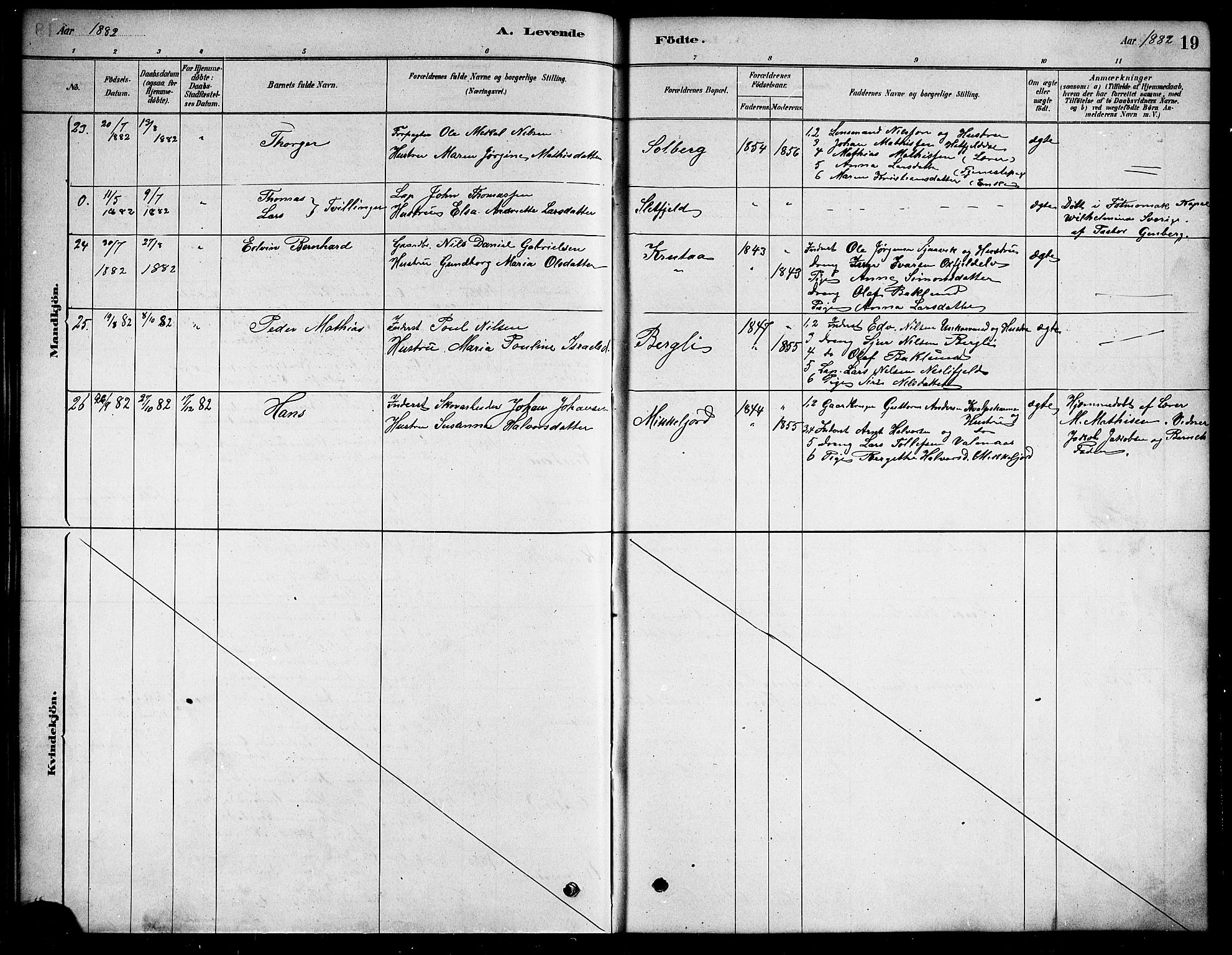 Ministerialprotokoller, klokkerbøker og fødselsregistre - Nordland, SAT/A-1459/823/L0330: Klokkerbok nr. 823C02, 1879-1916, s. 19