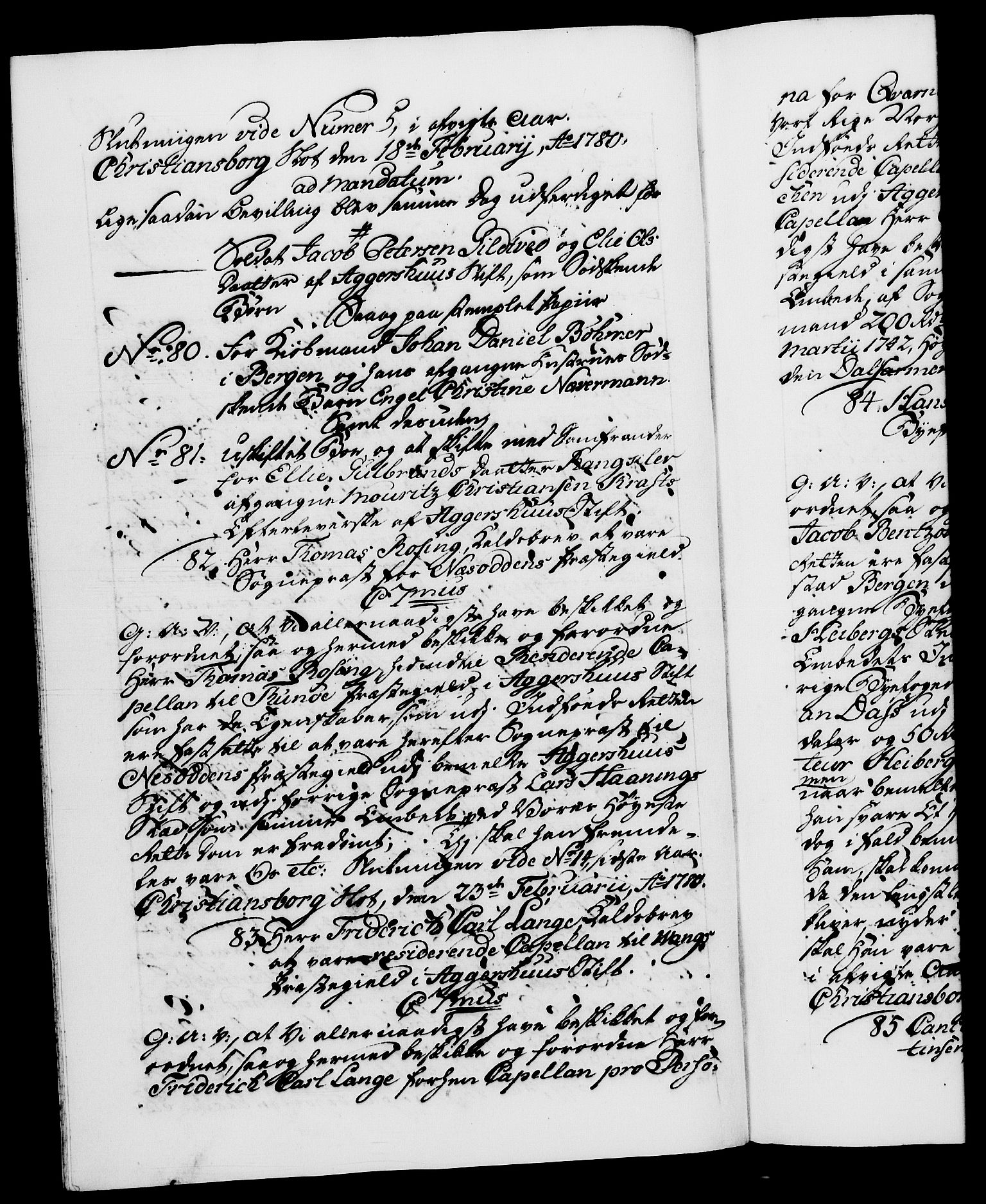 Danske Kanselli 1572-1799, AV/RA-EA-3023/F/Fc/Fca/Fcaa/L0048: Norske registre, 1779-1781, s. 250b
