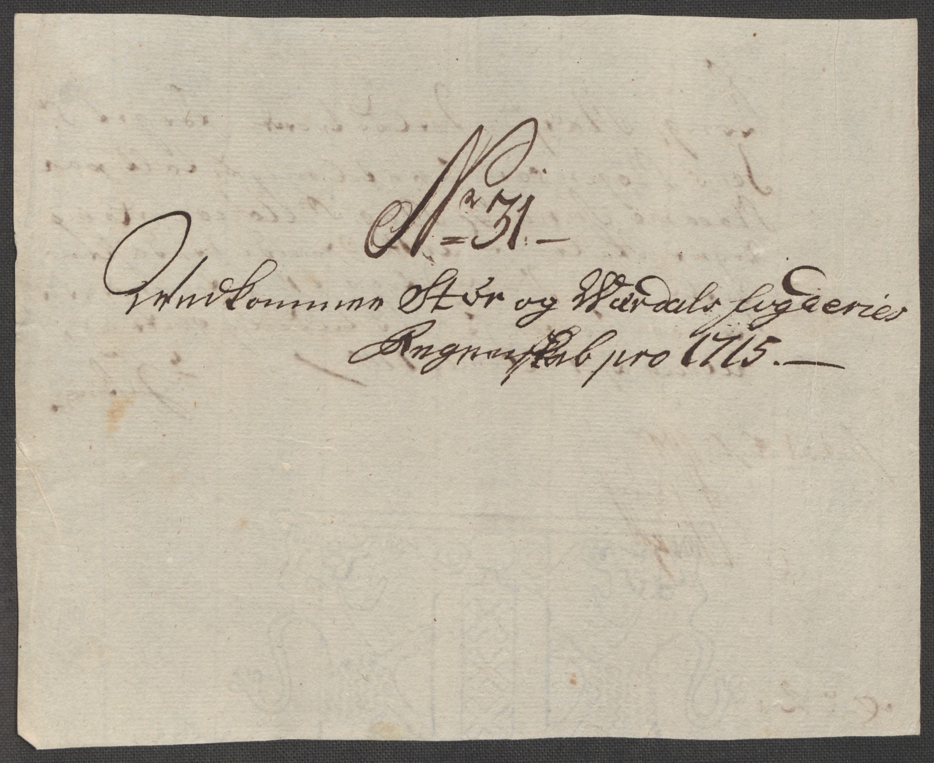 Rentekammeret inntil 1814, Reviderte regnskaper, Fogderegnskap, AV/RA-EA-4092/R62/L4205: Fogderegnskap Stjørdal og Verdal, 1715, s. 256