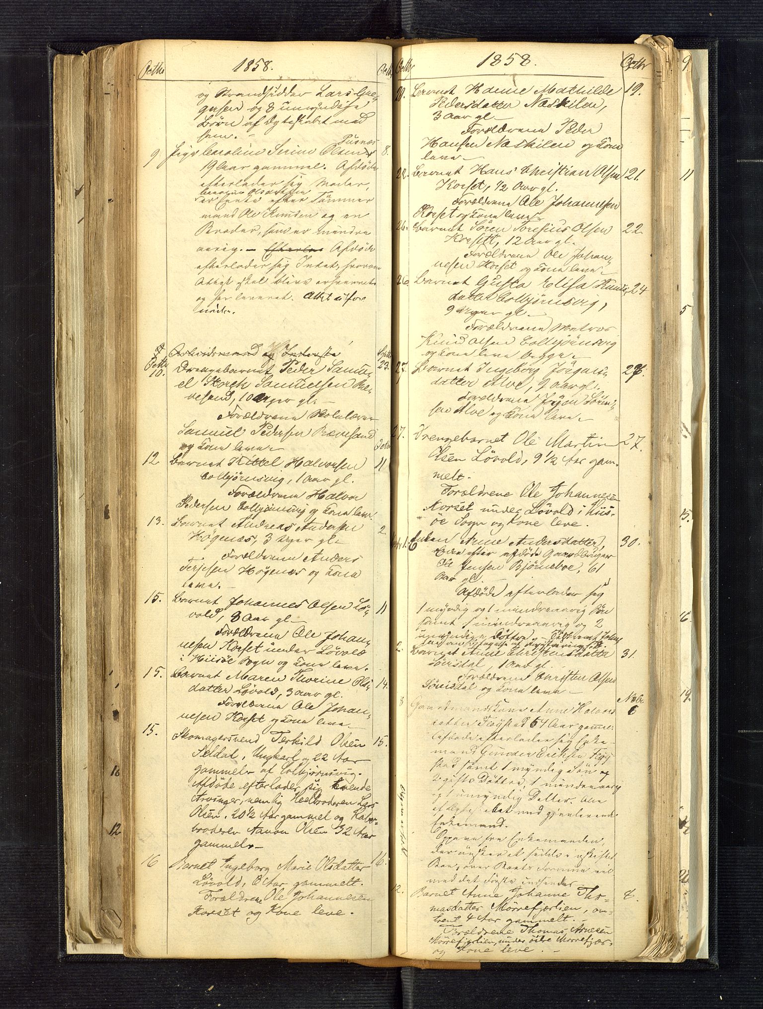 Nedenes sorenskriveri, AV/SAK-1221-0006/H/Ha/L0001: Dødsfallsfortegnelse nr 1, 1840-1863