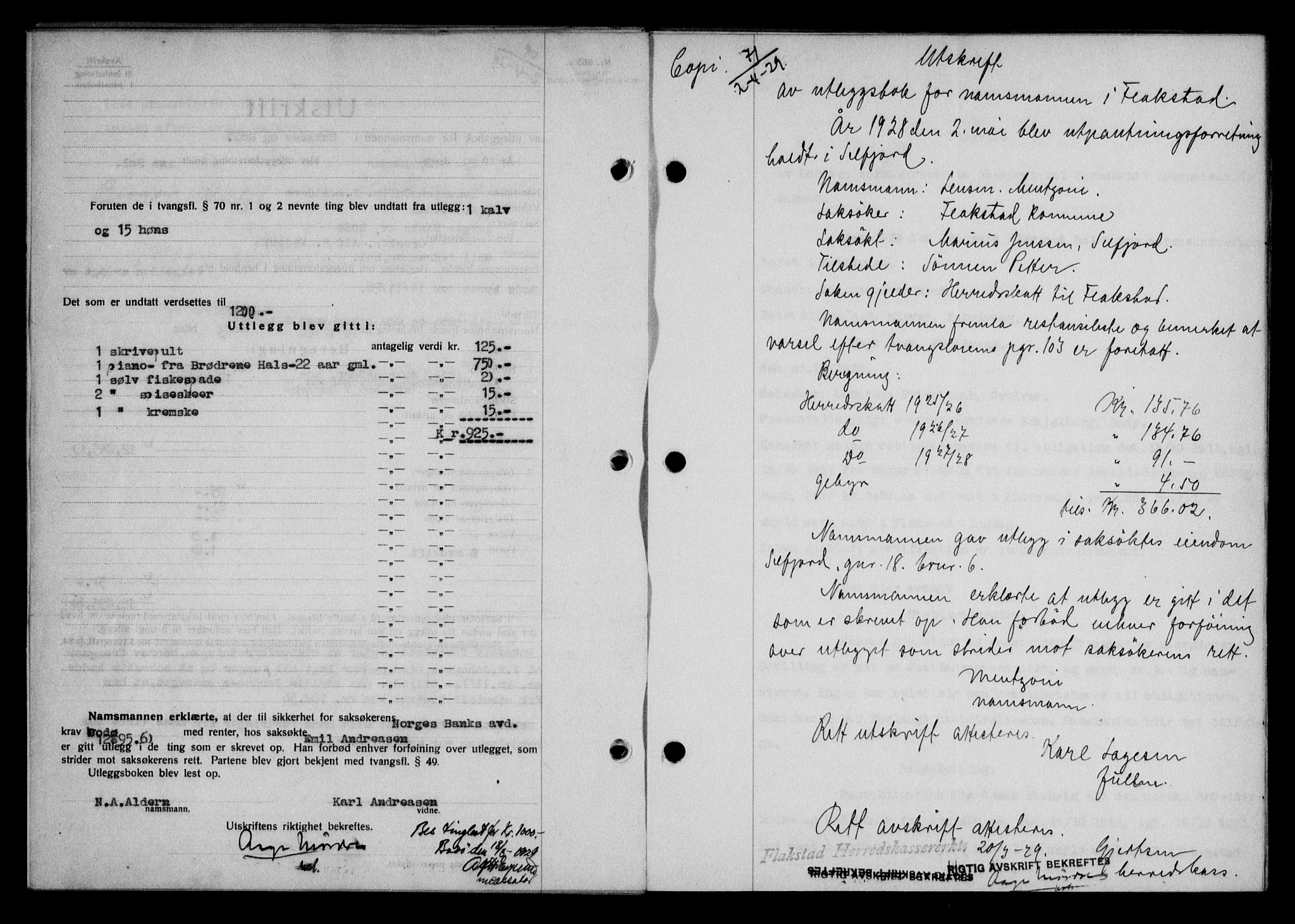 Lofoten sorenskriveri, SAT/A-0017/1/2/2C/L0019b: Pantebok nr. 19b, 1929-1929, Tingl.dato: 02.04.1929