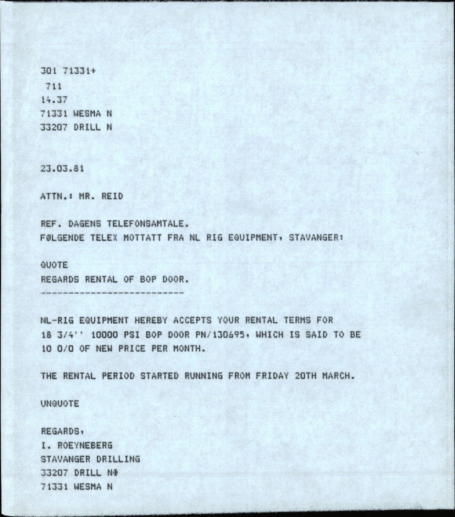 Pa 1503 - Stavanger Drilling AS, AV/SAST-A-101906/2/E/Eb/Eba/L0018: Alexander L. Kielland repair, 1976-1981