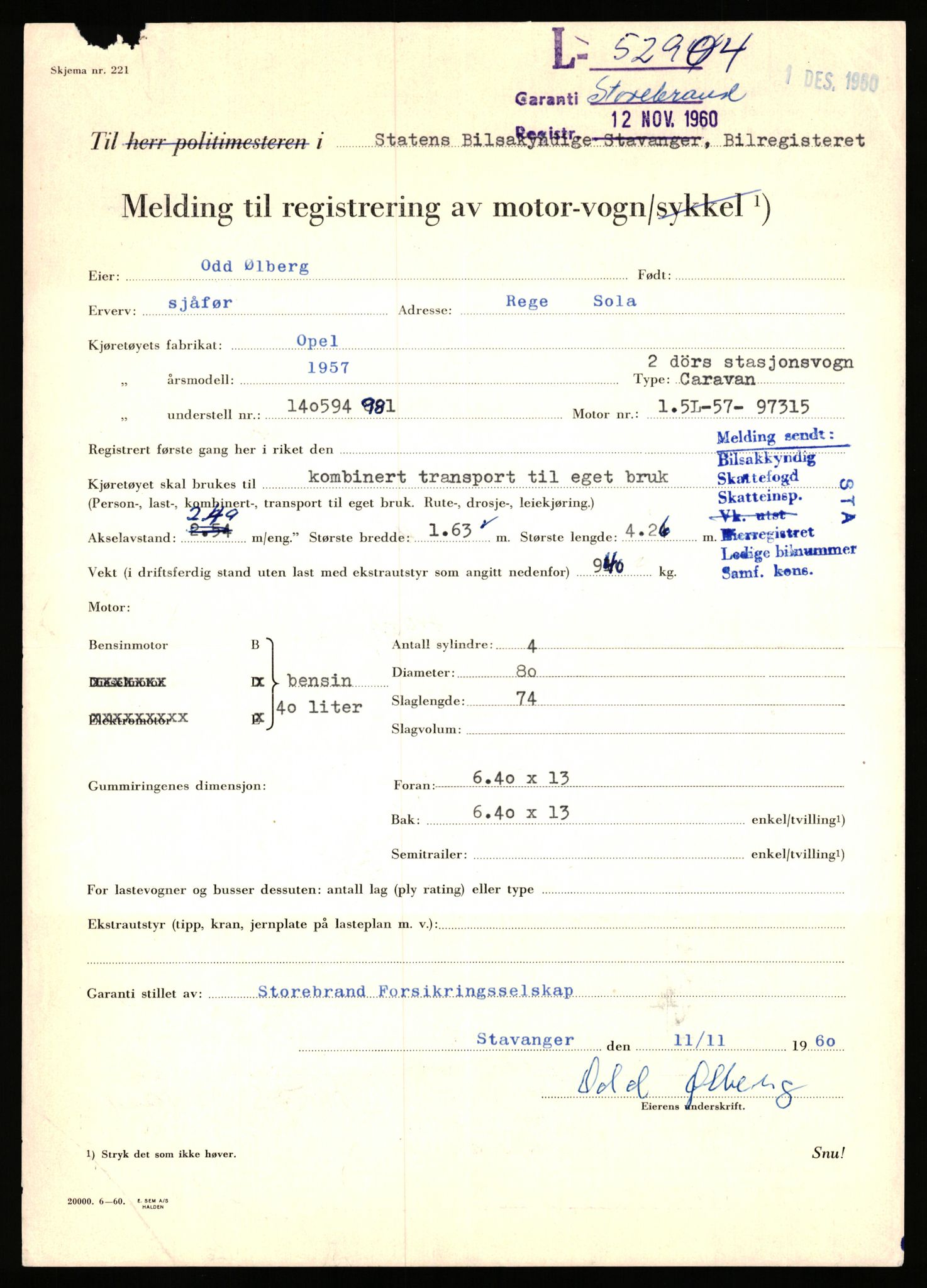 Stavanger trafikkstasjon, SAST/A-101942/0/F/L0053: L-52900 - L-54199, 1930-1971, s. 15