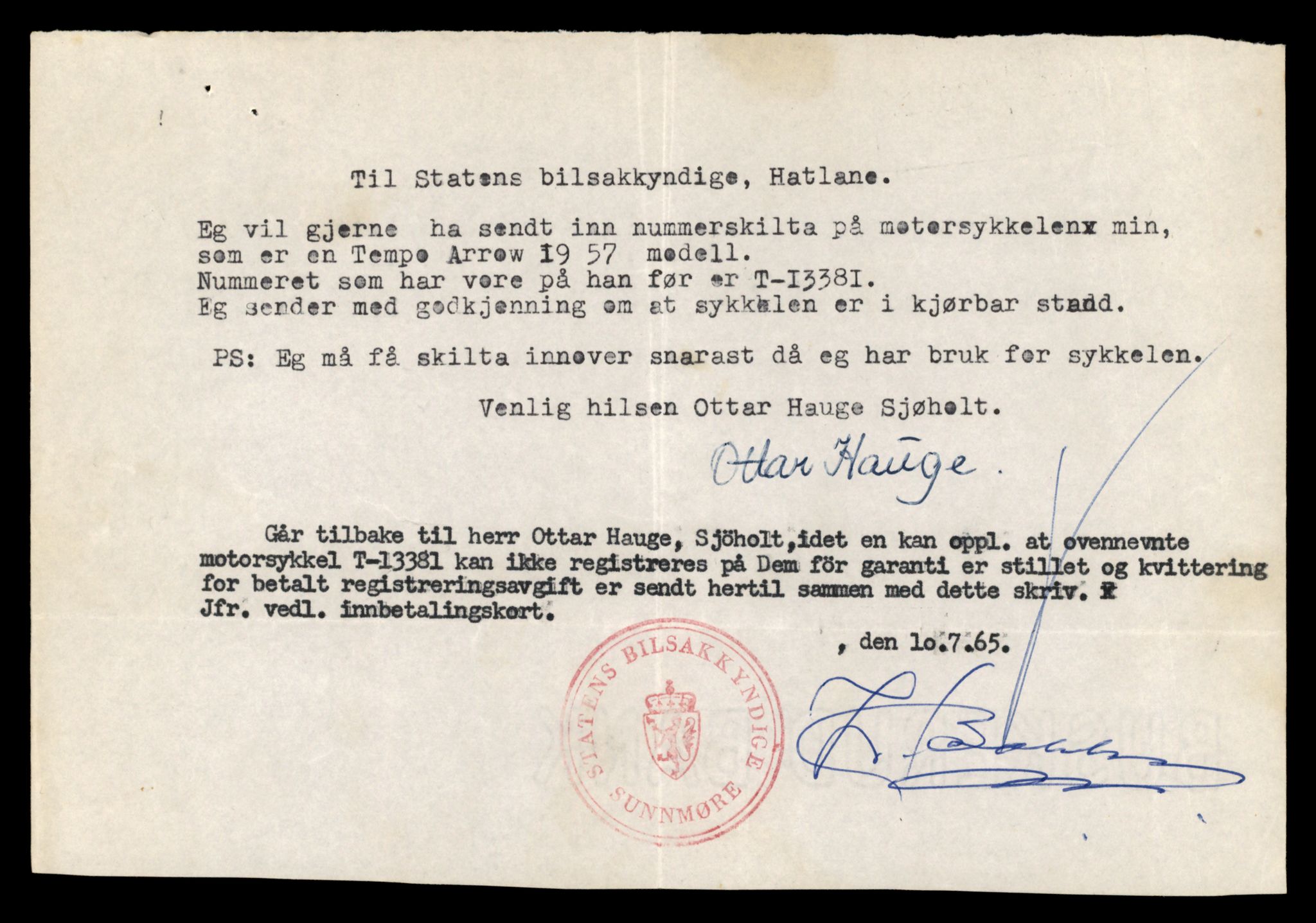 Møre og Romsdal vegkontor - Ålesund trafikkstasjon, AV/SAT-A-4099/F/Fe/L0039: Registreringskort for kjøretøy T 13361 - T 13530, 1927-1998, s. 327