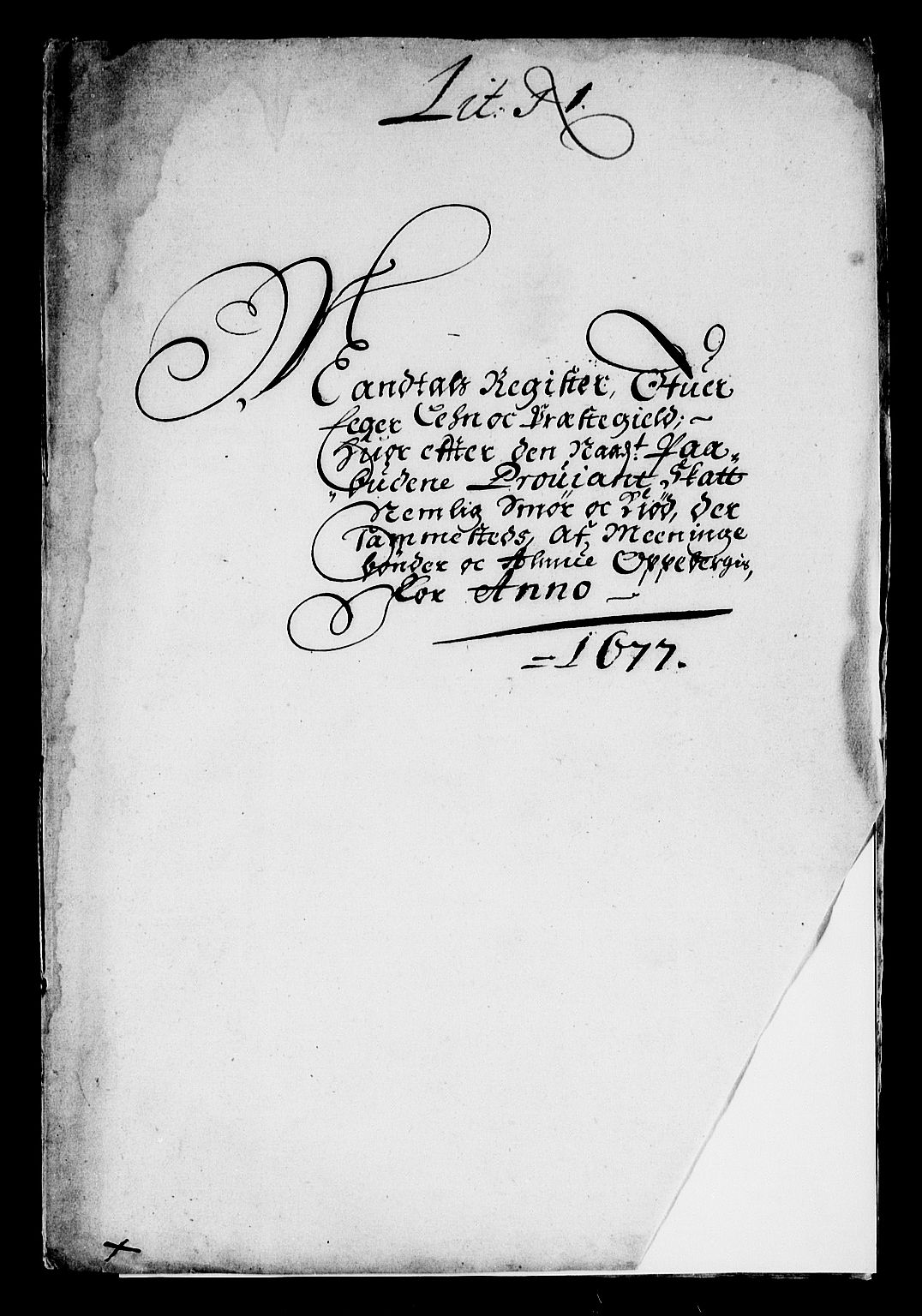 Rentekammeret inntil 1814, Reviderte regnskaper, Stiftamtstueregnskaper, Landkommissariatet på Akershus og Akershus stiftamt, AV/RA-EA-5869/R/Rb/L0134: Akershus stiftamt, 1677