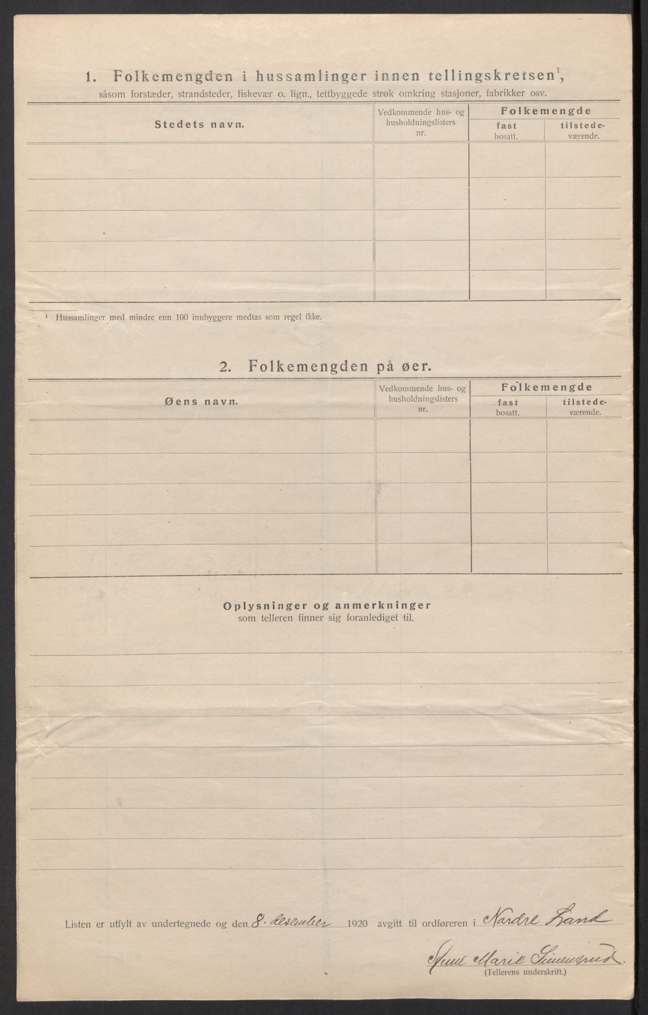 SAH, Folketelling 1920 for 0538 Nordre Land herred, 1920, s. 37