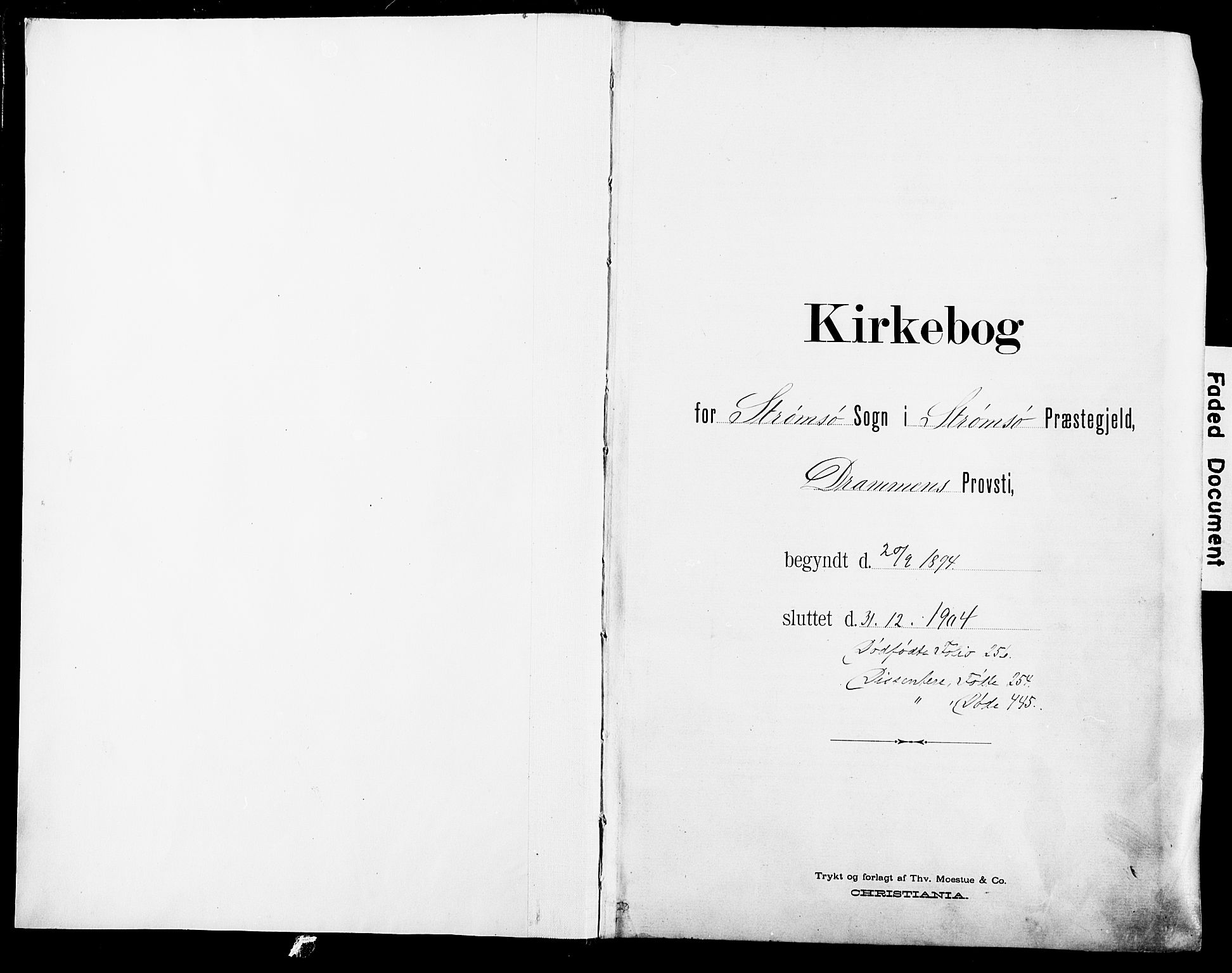 Strømsø kirkebøker, SAKO/A-246/G/Ga/L0003: Klokkerbok nr. 3, 1894-1904