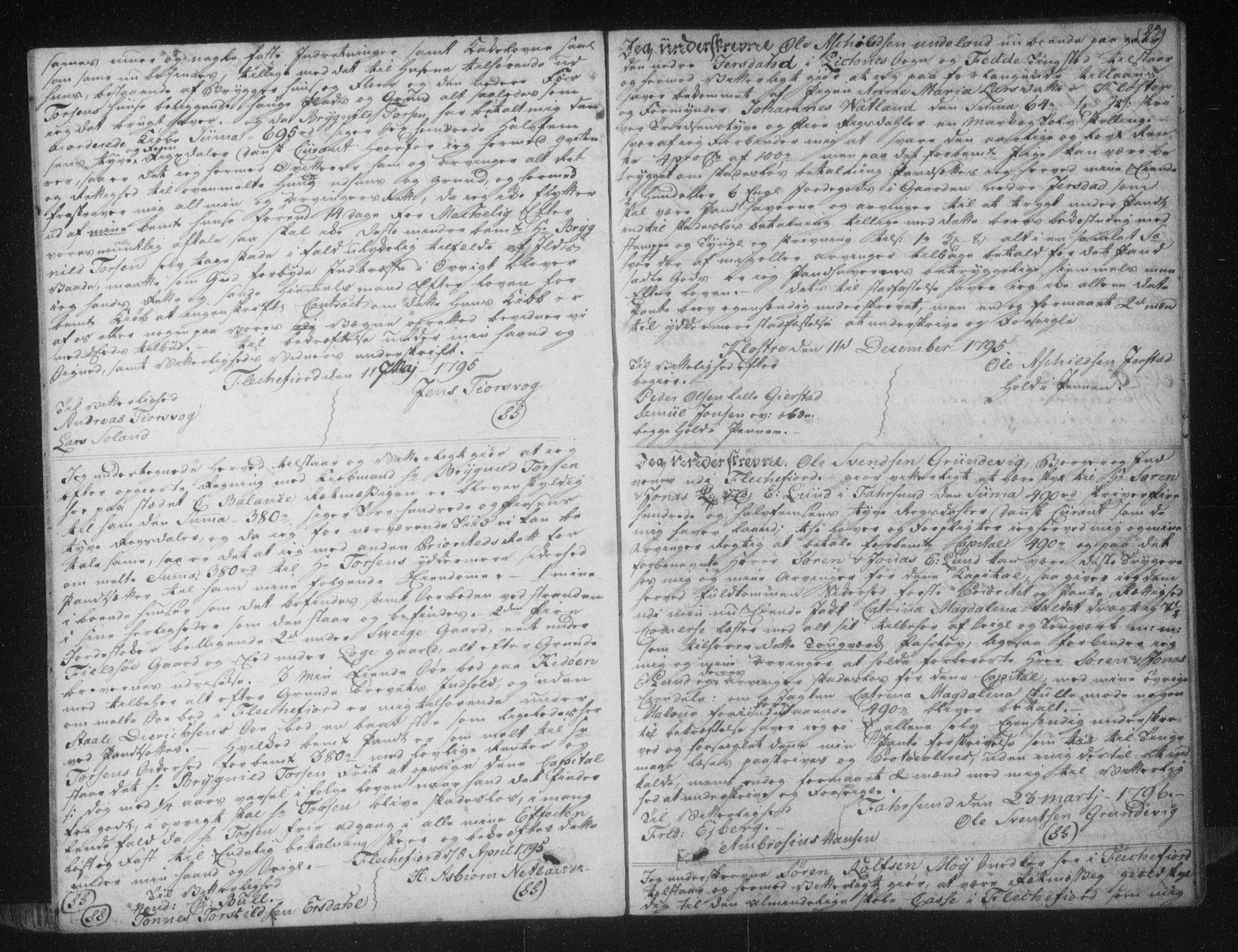 Lister sorenskriveri, SAK/1221-0003/G/Gb/L0020: Pantebok nr. 11, 1794-1799, s. 239