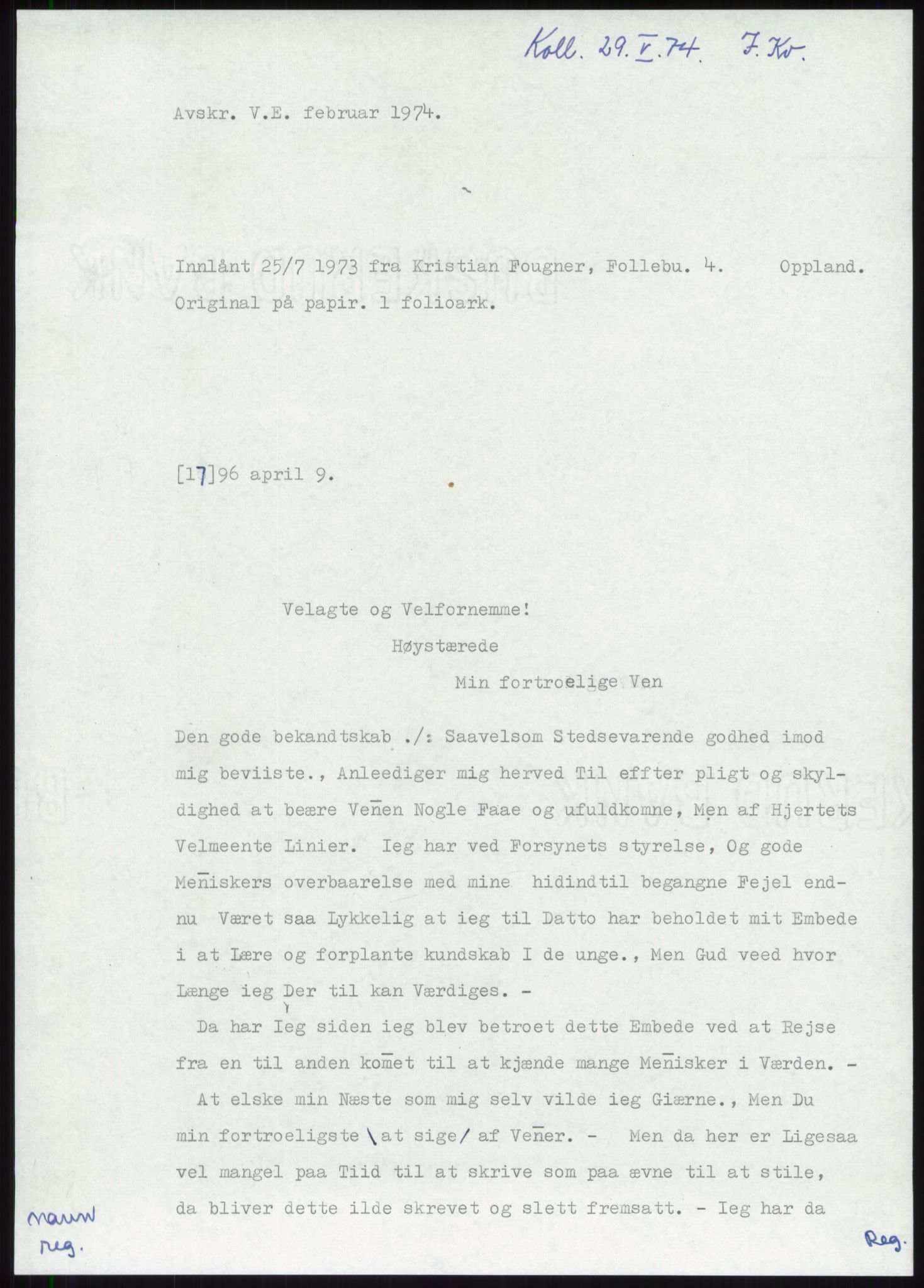 Samlinger til kildeutgivelse, Diplomavskriftsamlingen, AV/RA-EA-4053/H/Ha, s. 2066