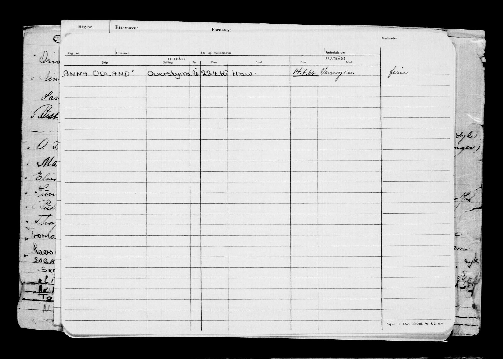 Direktoratet for sjømenn, AV/RA-S-3545/G/Gb/L0200: Hovedkort, 1921, s. 81