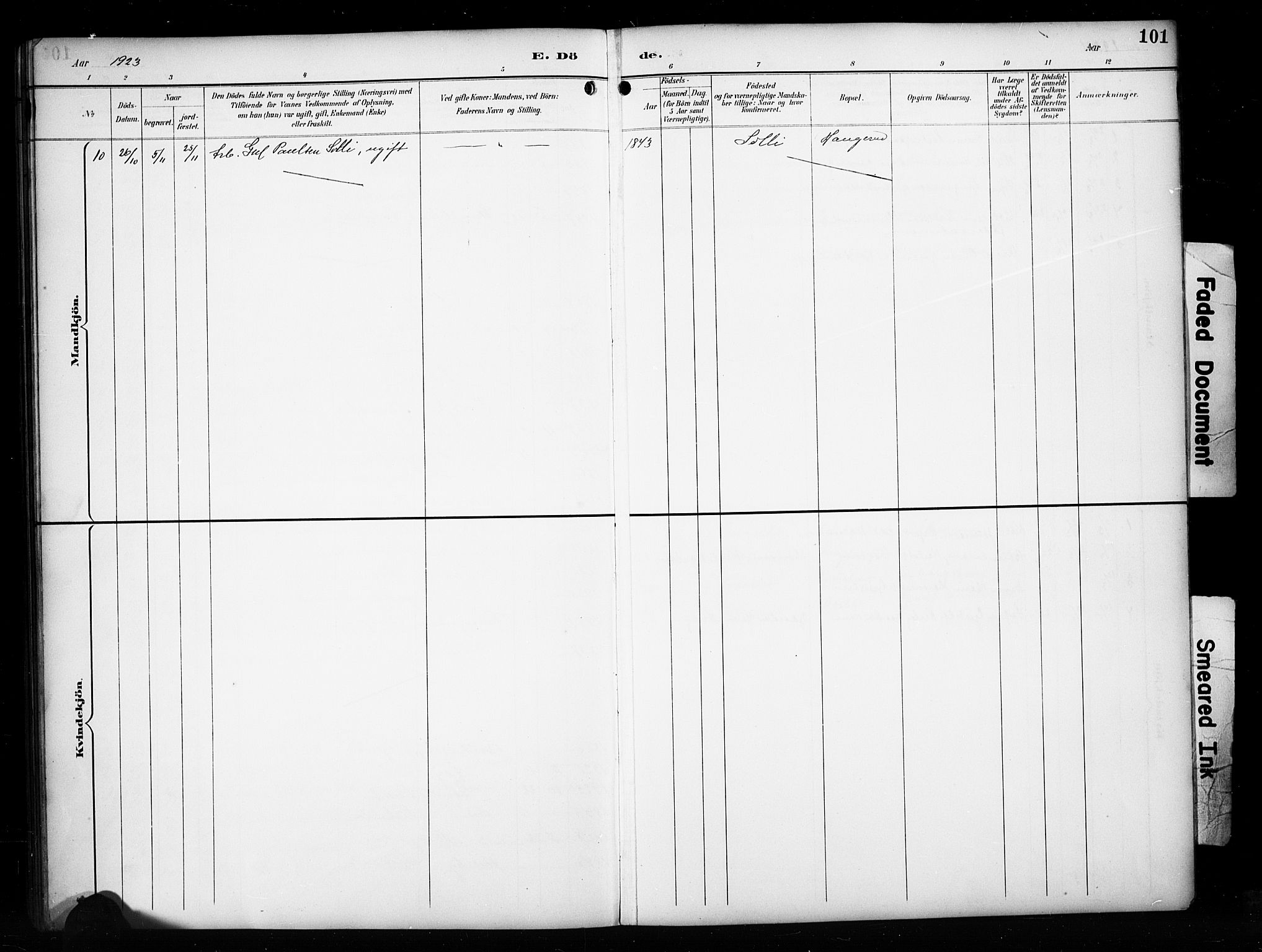 Sør-Aurdal prestekontor, AV/SAH-PREST-128/H/Ha/Hab/L0017: Klokkerbok nr. 17, 1894-1923, s. 101