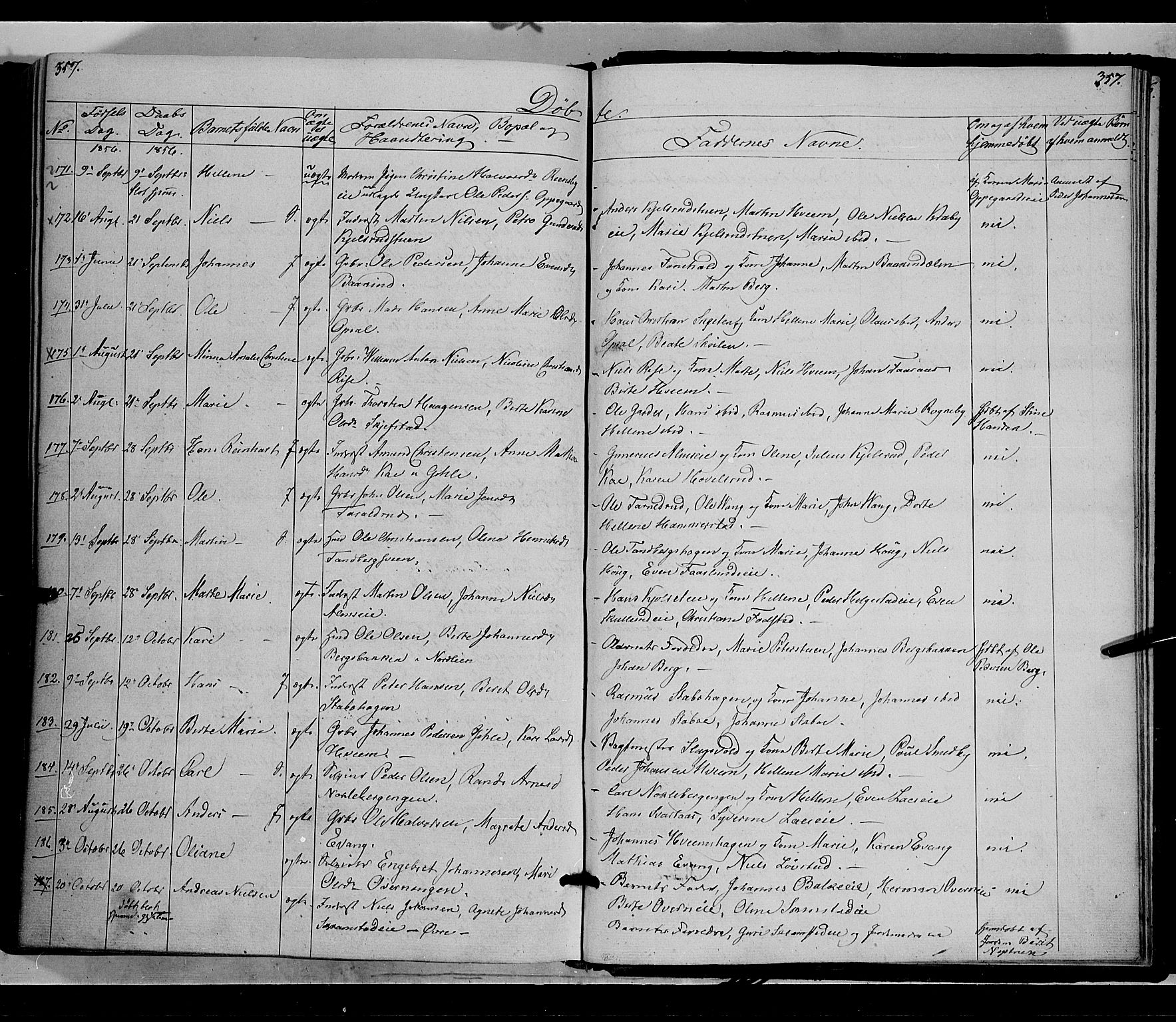 Østre Toten prestekontor, AV/SAH-PREST-104/H/Ha/Haa/L0003: Ministerialbok nr. 3, 1848-1856, s. 357