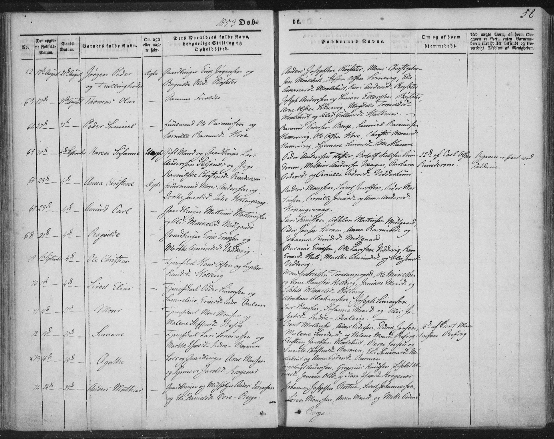 Selje sokneprestembete, AV/SAB-A-99938/H/Ha/Haa/Haaa: Ministerialbok nr. A 10, 1844-1858, s. 58