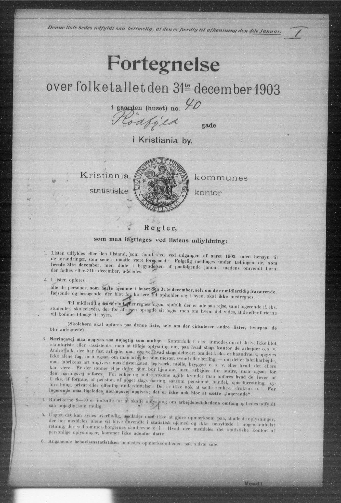 OBA, Kommunal folketelling 31.12.1903 for Kristiania kjøpstad, 1903, s. 16911