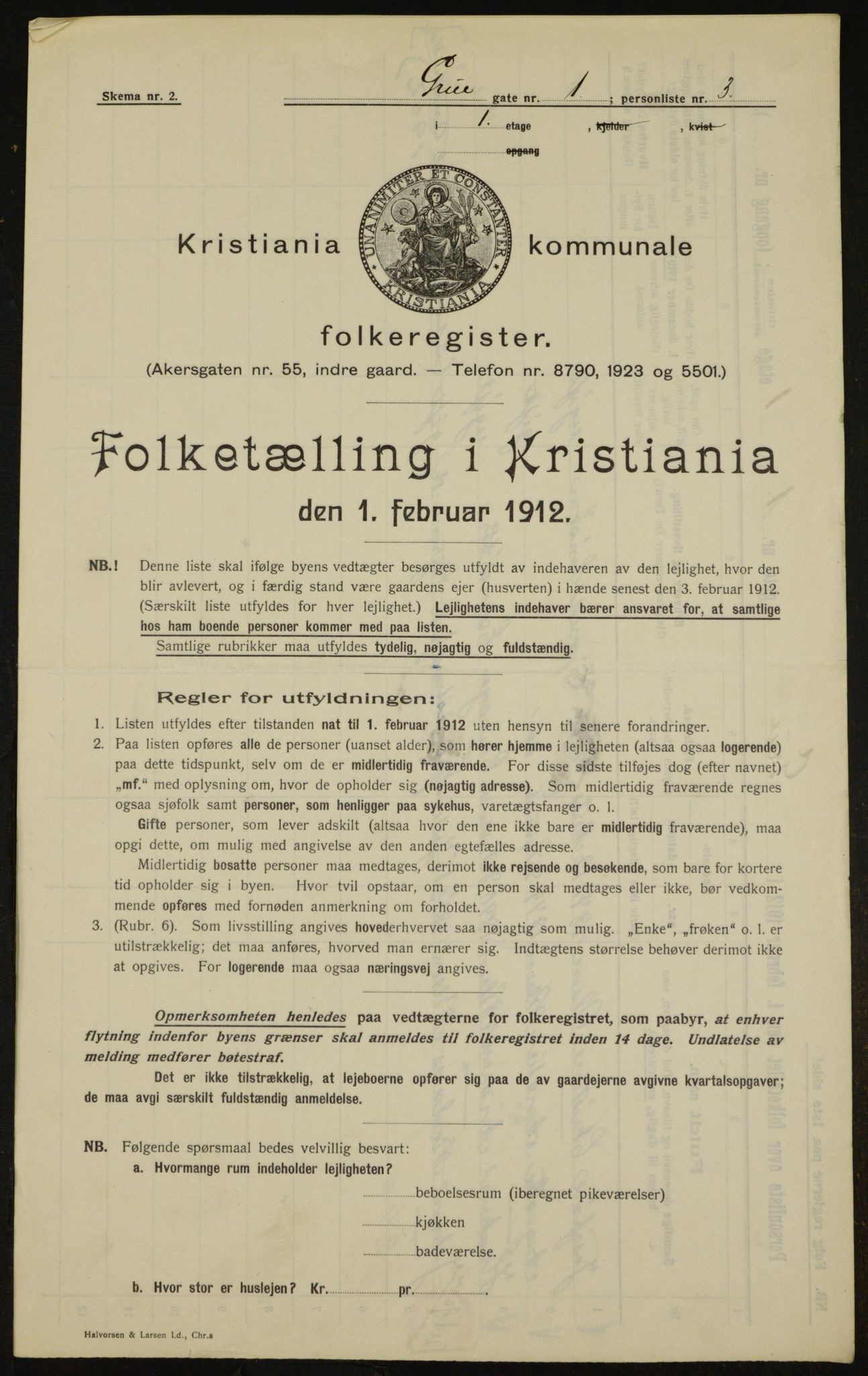 OBA, Kommunal folketelling 1.2.1912 for Kristiania, 1912, s. 30053