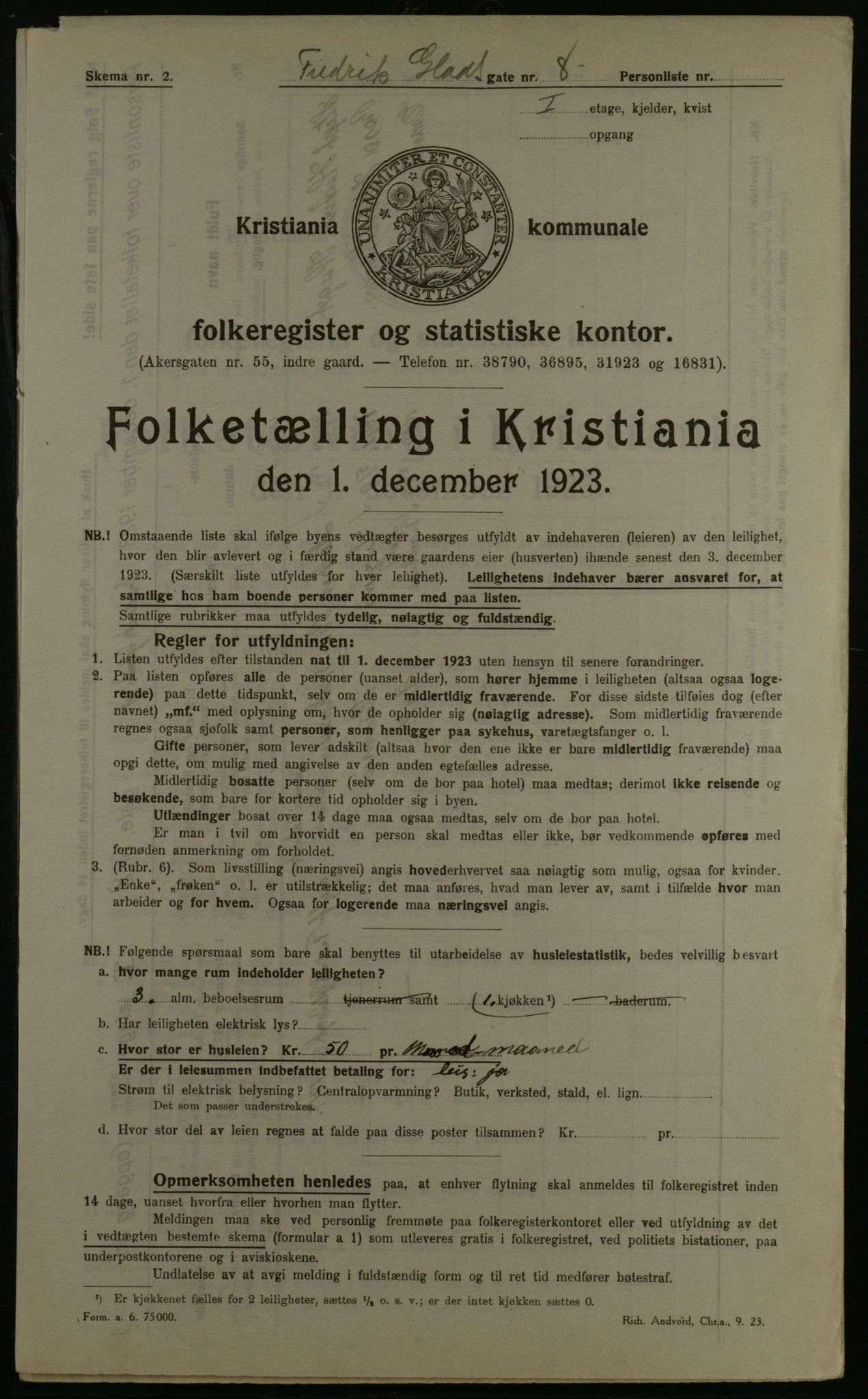 OBA, Kommunal folketelling 1.12.1923 for Kristiania, 1923, s. 29598