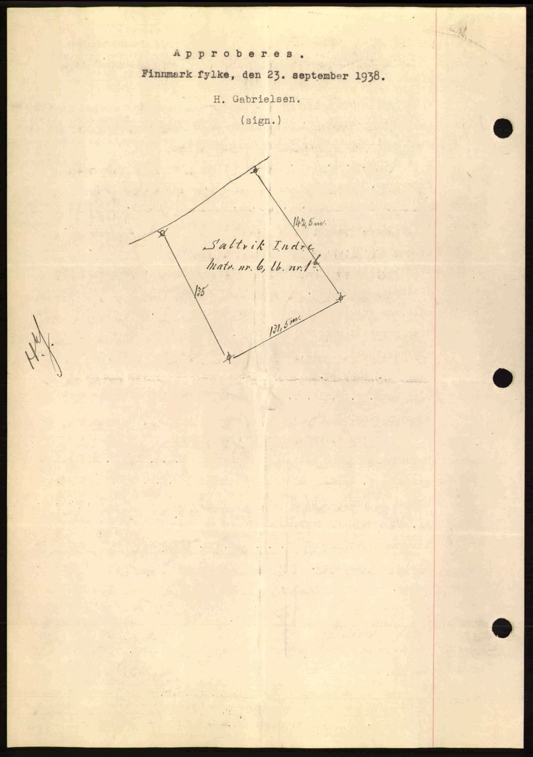 Alta fogderi/sorenskriveri, SATØ/SATØ-5/1/K/Kd/L0031pantebok: Pantebok nr. 31, 1938-1939, Dagboknr: 601/1938