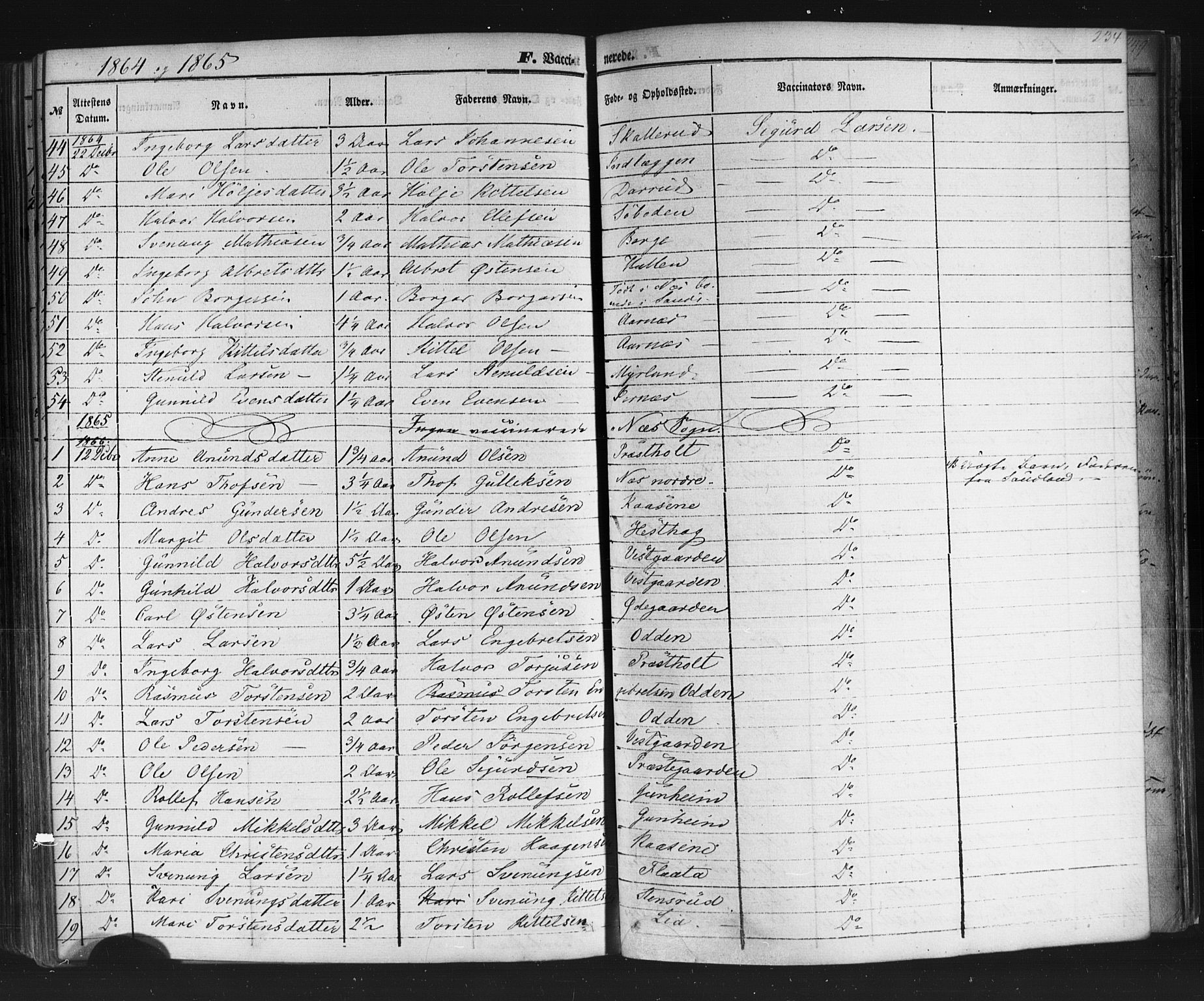 Sauherad kirkebøker, AV/SAKO-A-298/F/Fb/L0001: Ministerialbok nr. II 1, 1851-1877, s. 234