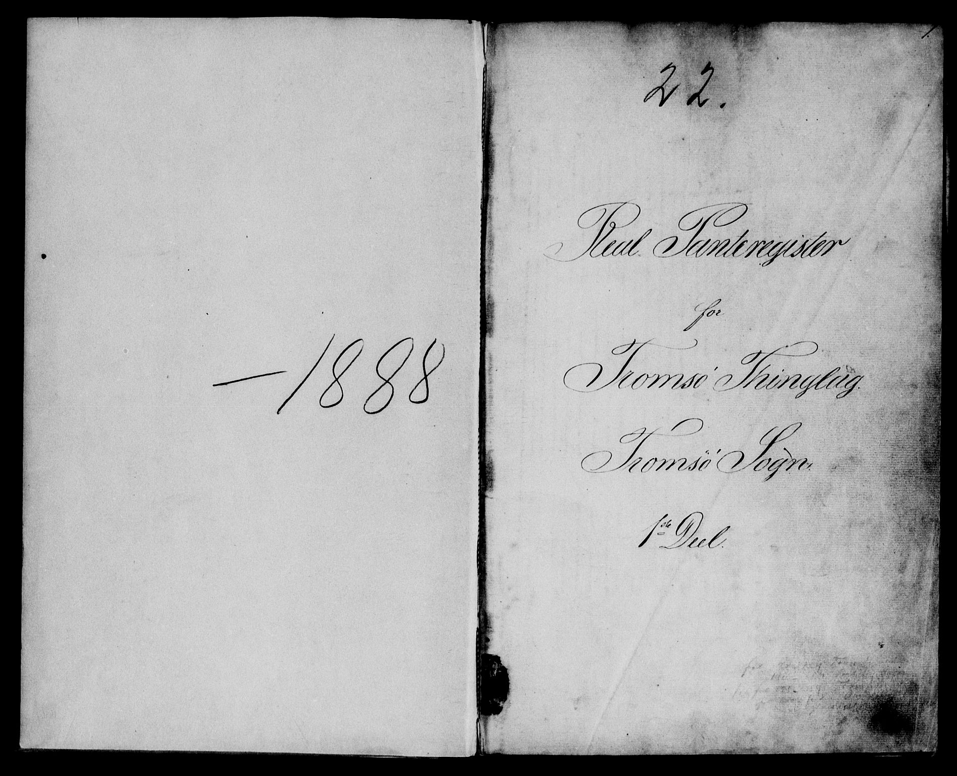 Tromsø sorenskriveri 1855-, SATØ/S-0050/G/Gc/L0001pantreg: Panteregister nr. 1, s. 1