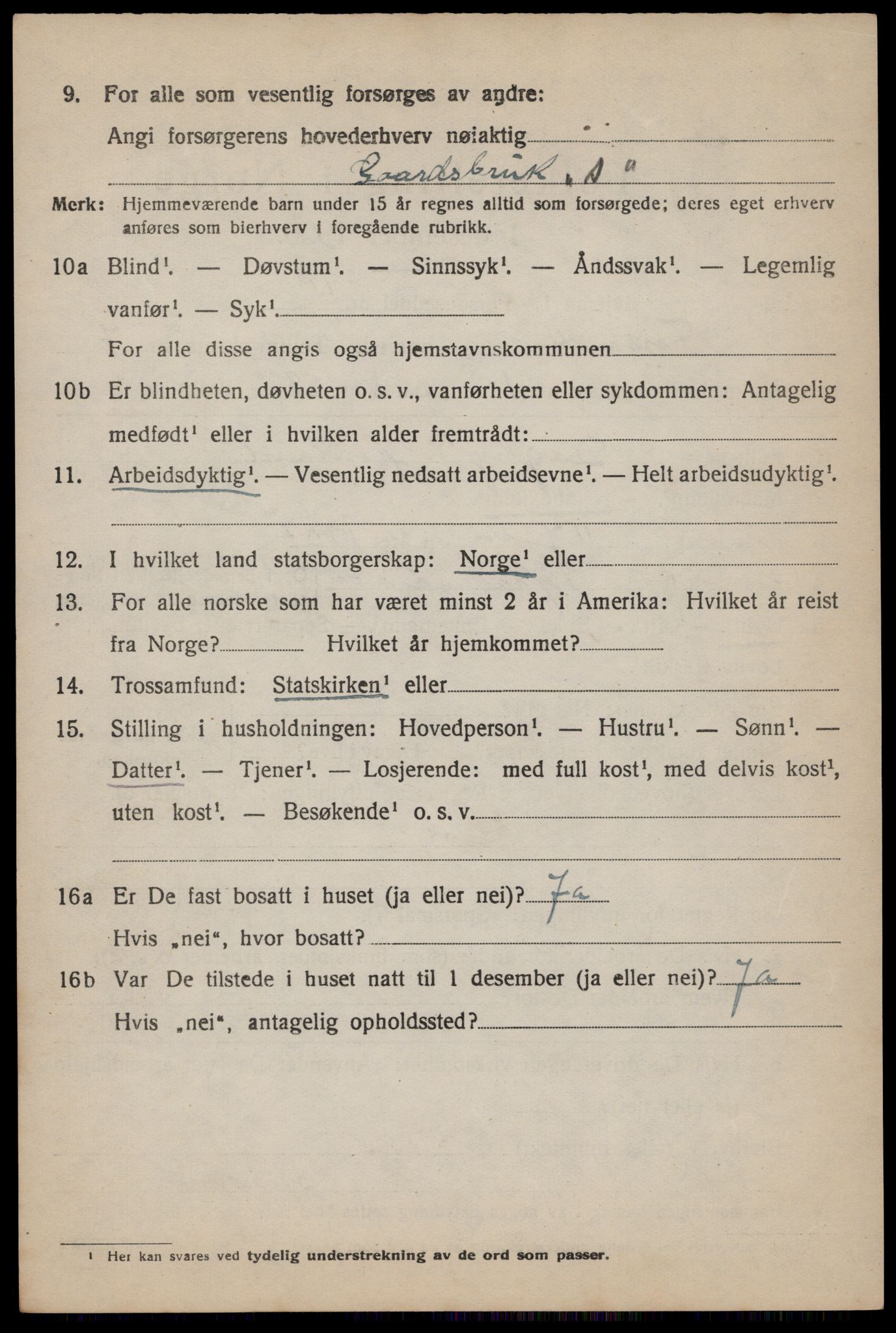 SAST, Folketelling 1920 for 1129 Forsand herred, 1920, s. 3420