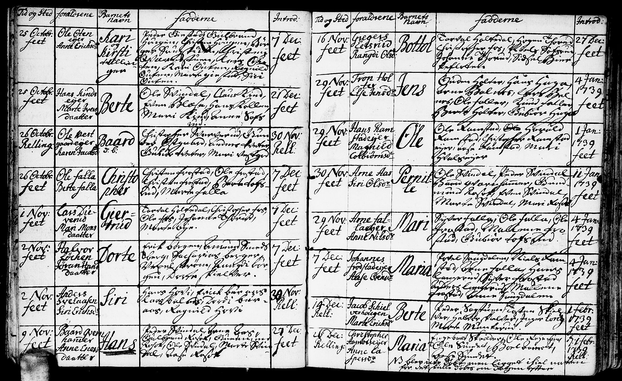 Fet prestekontor Kirkebøker, AV/SAO-A-10370a/F/Fa/L0003: Ministerialbok nr. I 3, 1736-1753, s. 13