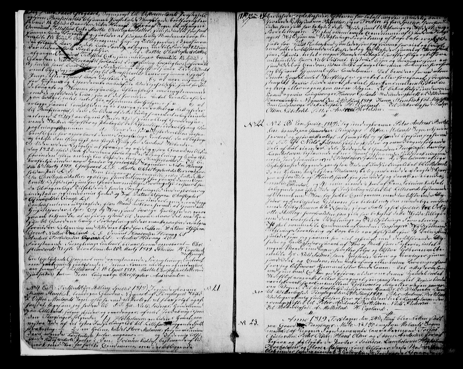 Nedenes sorenskriveri før 1824, SAK/1221-0007/G/Gb/L0026: Pantebok nr. 26, 1819-1822, s. 2