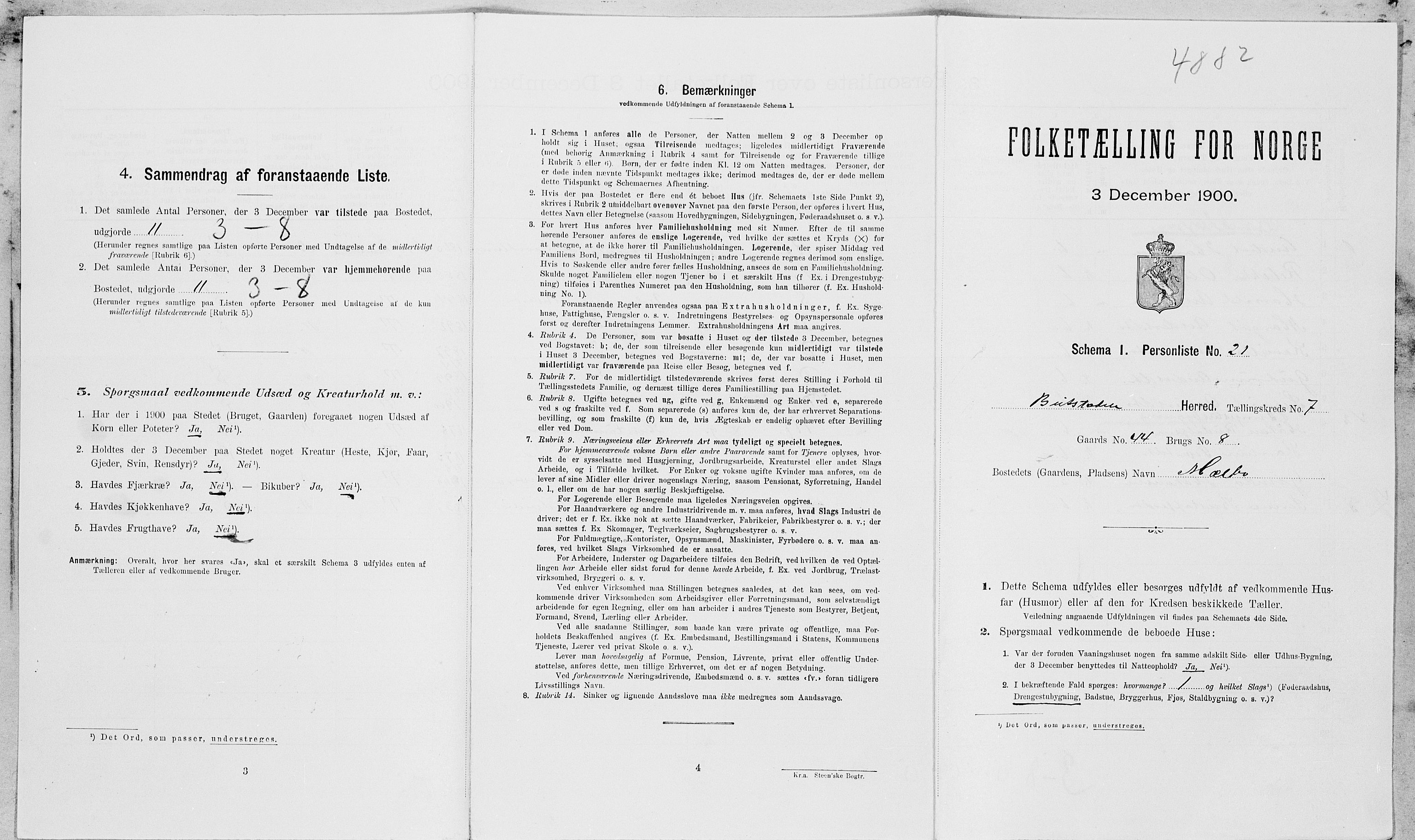 SAT, Folketelling 1900 for 1727 Beitstad herred, 1900, s. 577