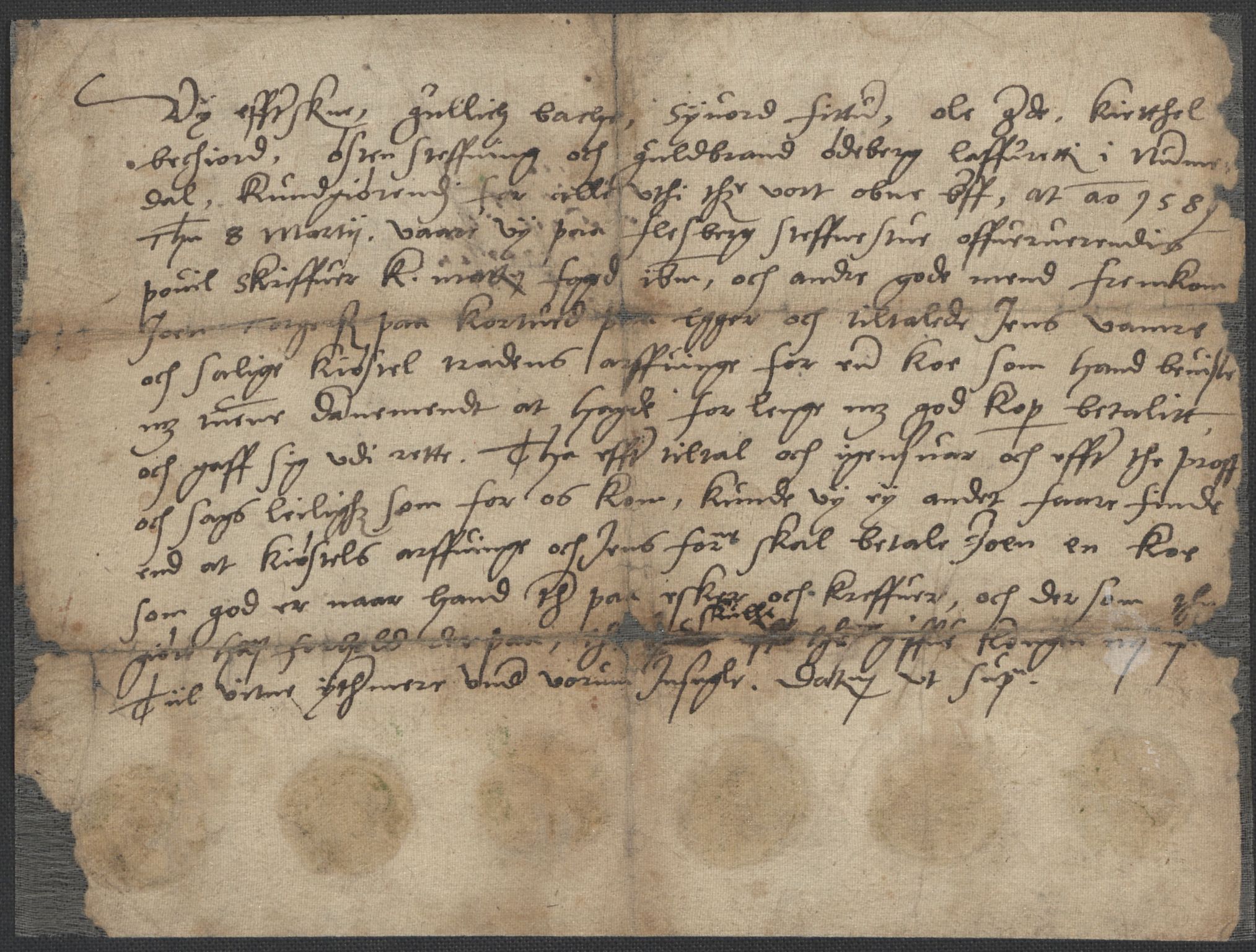 Riksarkivets diplomsamling, AV/RA-EA-5965/F02/L0090: Dokumenter, 1589, s. 19