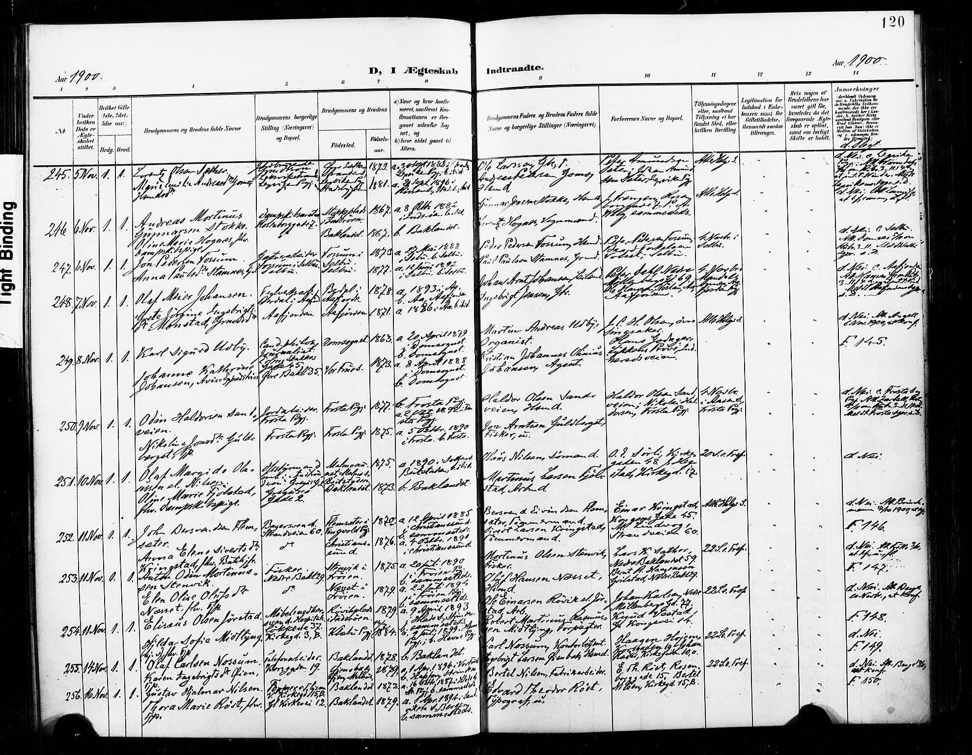 Ministerialprotokoller, klokkerbøker og fødselsregistre - Sør-Trøndelag, SAT/A-1456/604/L0198: Ministerialbok nr. 604A19, 1893-1900, s. 120